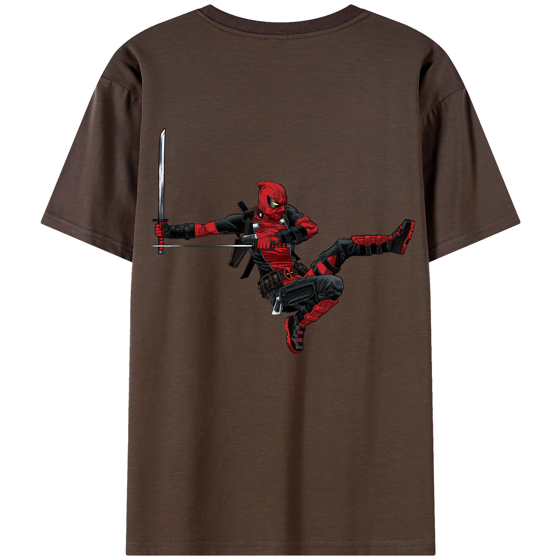 （画像用） Deadpool デッドプール 綿100％半袖Tシャツ（背面プリント）