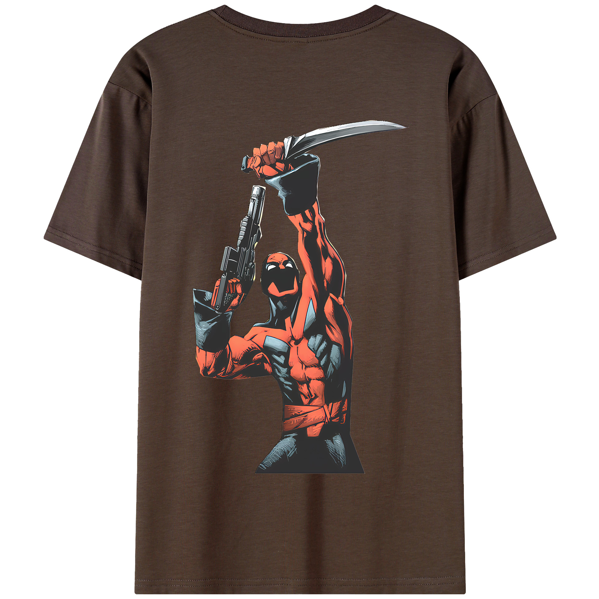 （画像用） Deadpool デッドプール 綿100％半袖Tシャツ（背面プリント）
