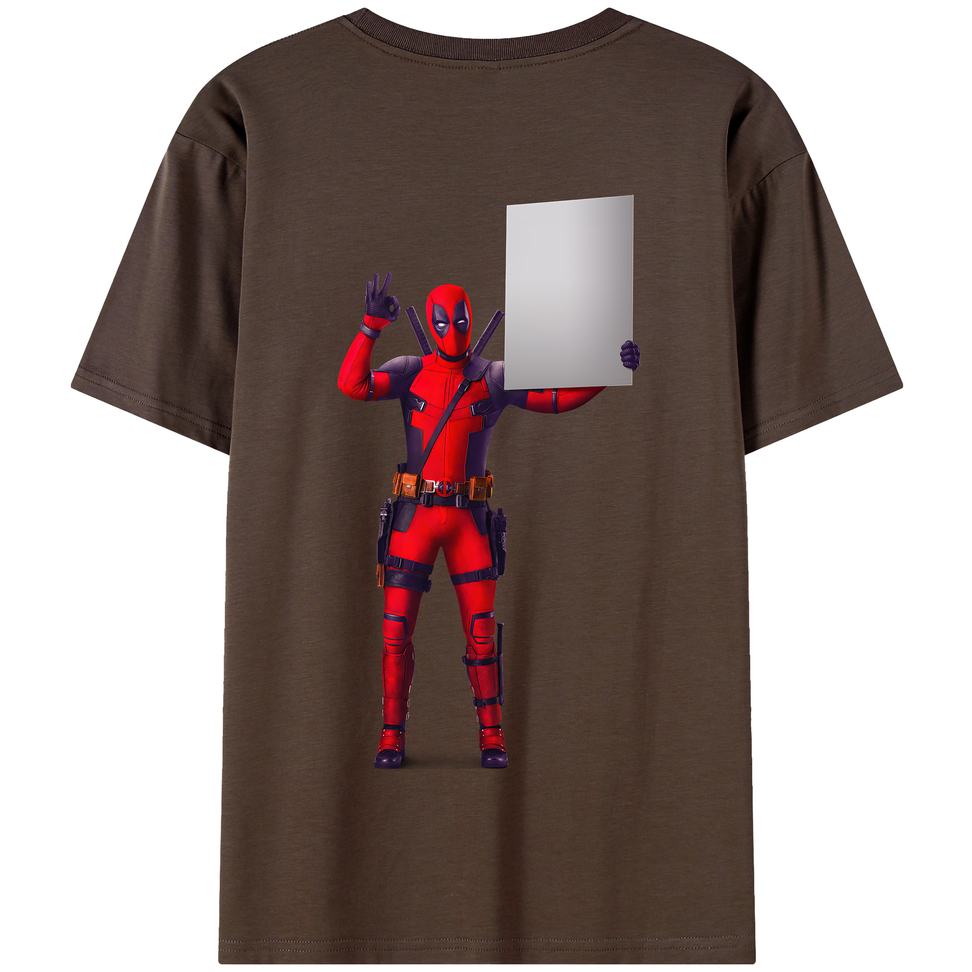 （画像用） Deadpool デッドプール 綿100％半袖Tシャツ（背面プリント）