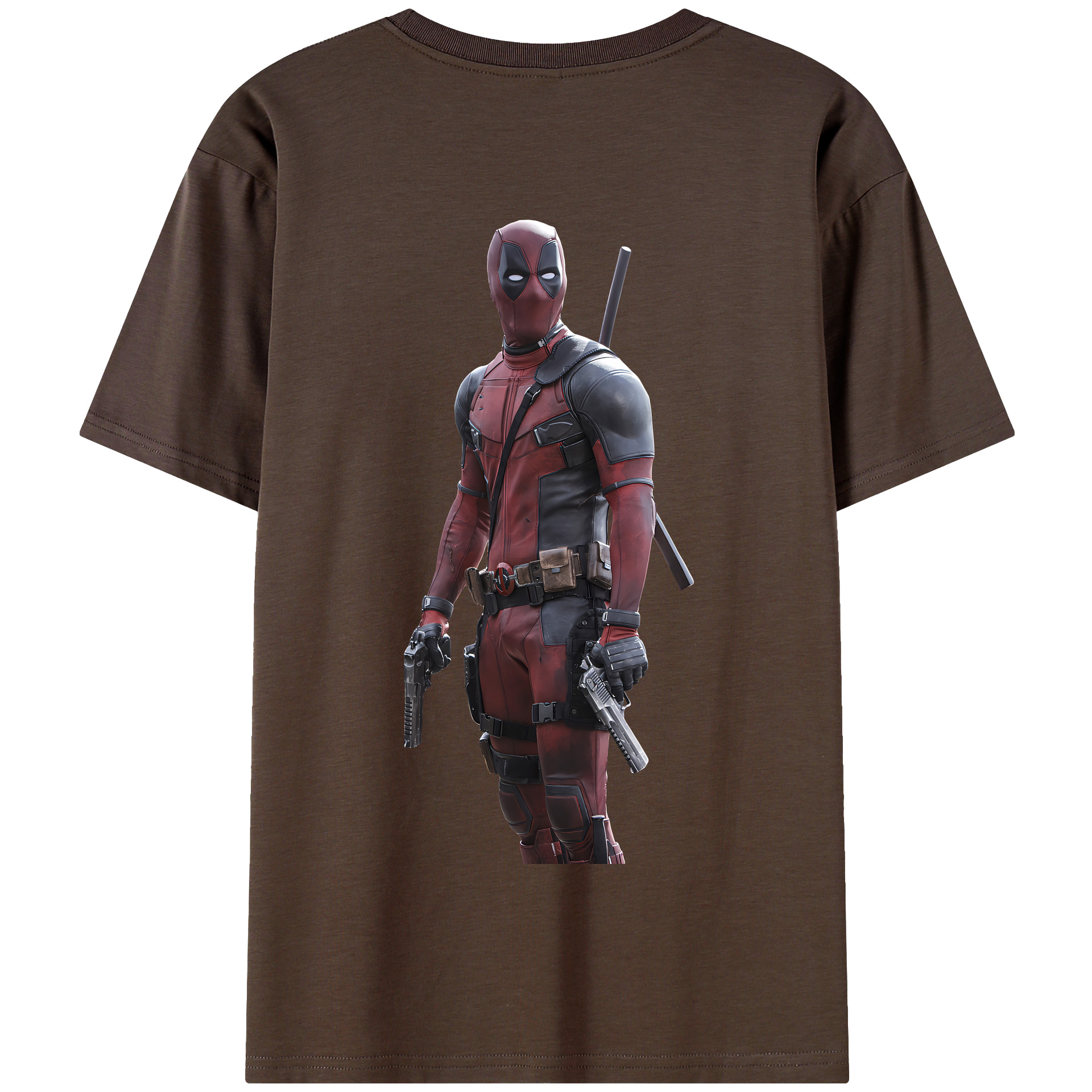 （画像用） Deadpool デッドプール 綿100％半袖Tシャツ（背面プリント）