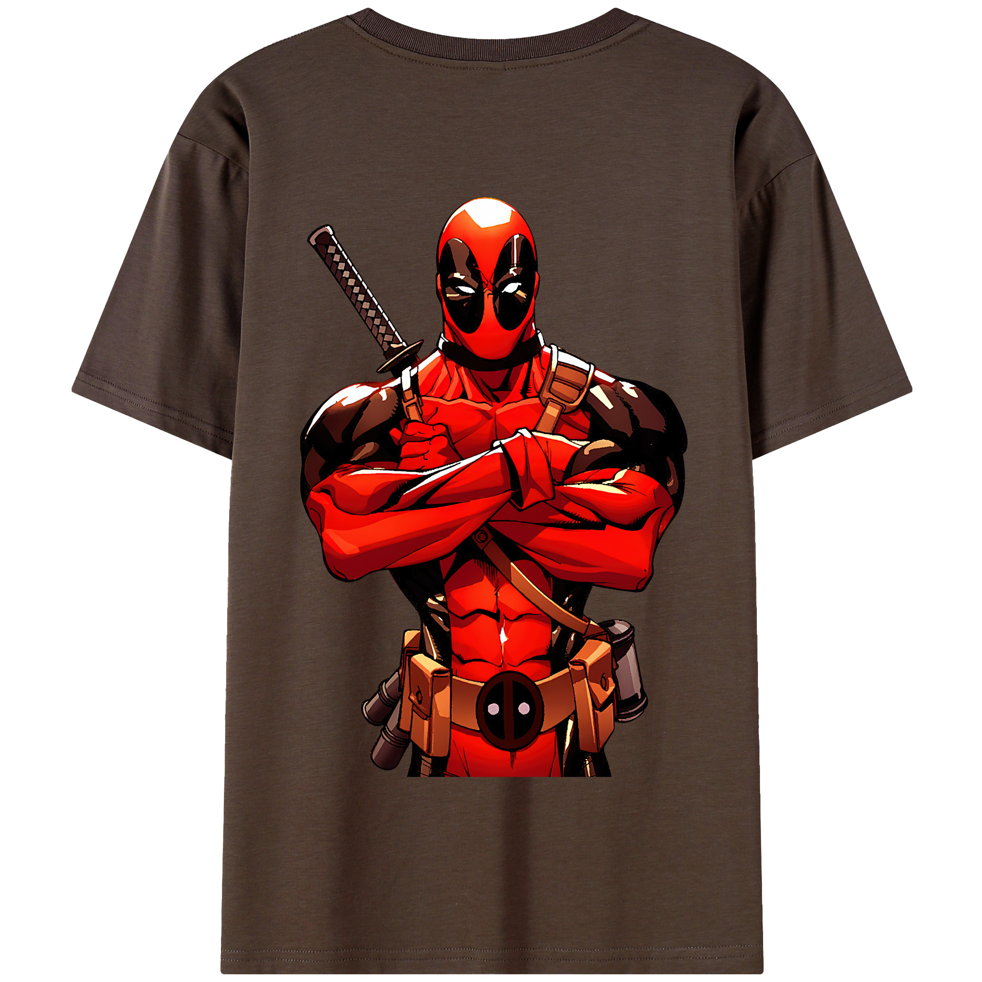 （画像用） Deadpool デッドプール 綿100％半袖Tシャツ（背面プリント）