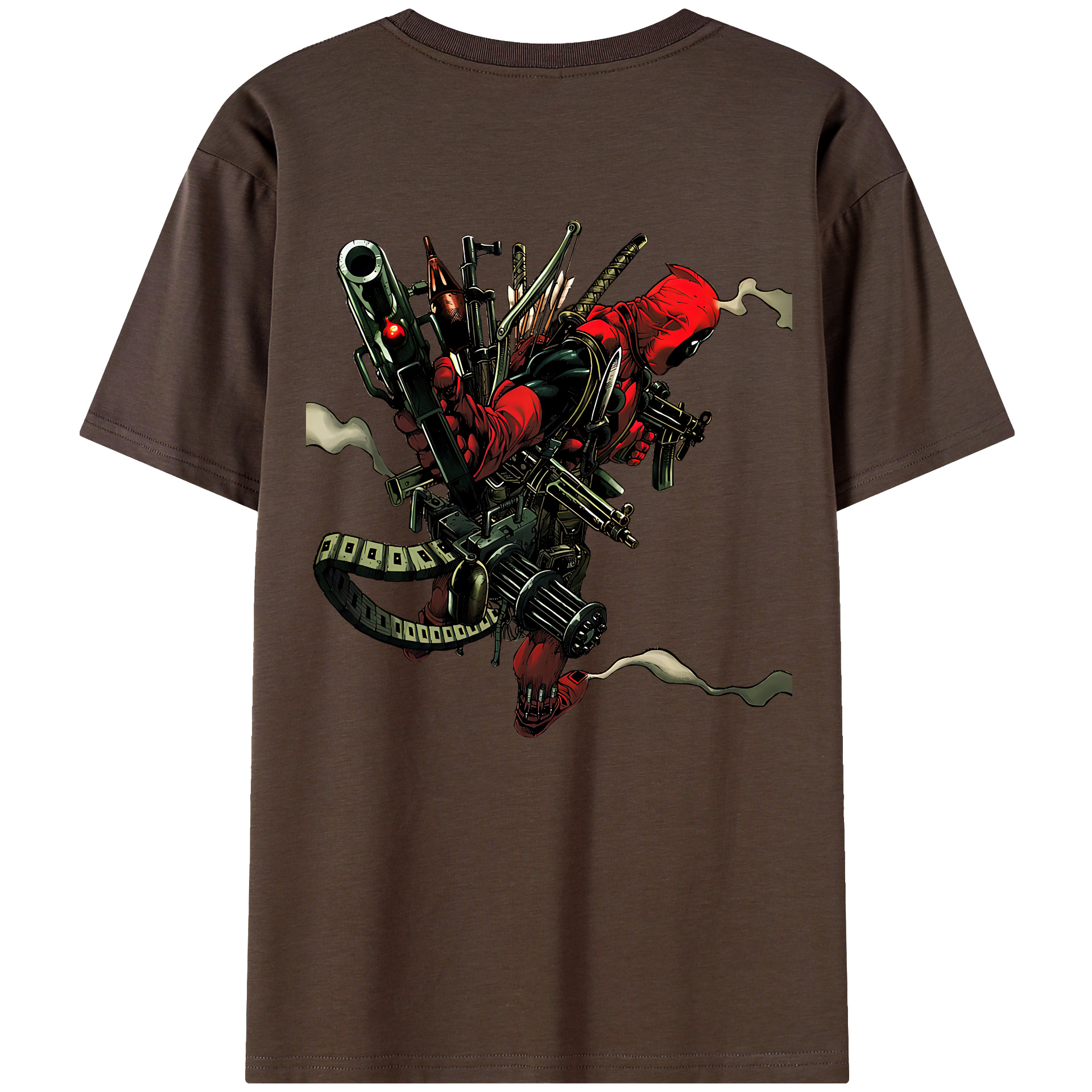 （画像用） Deadpool デッドプール 綿100％半袖Tシャツ（背面プリント）