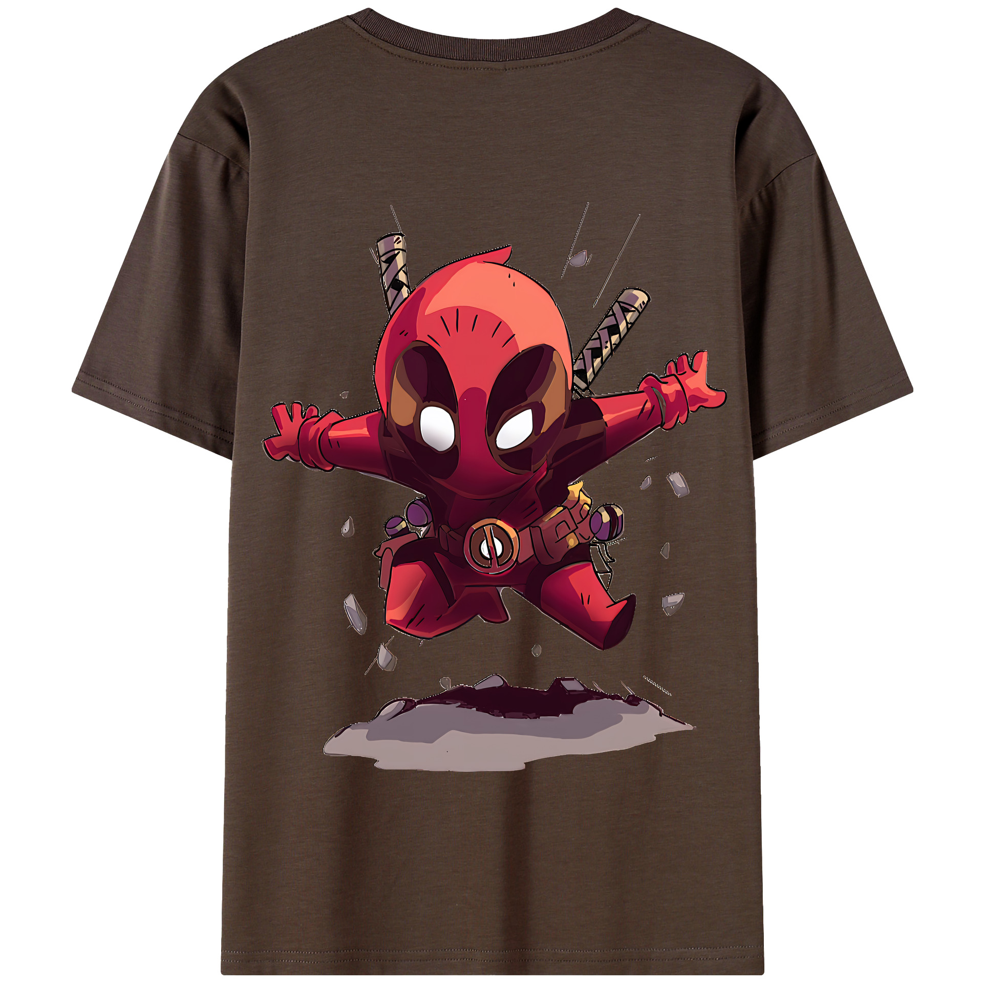 （画像用） Deadpool デッドプール 綿100％半袖Tシャツ（背面プリント）