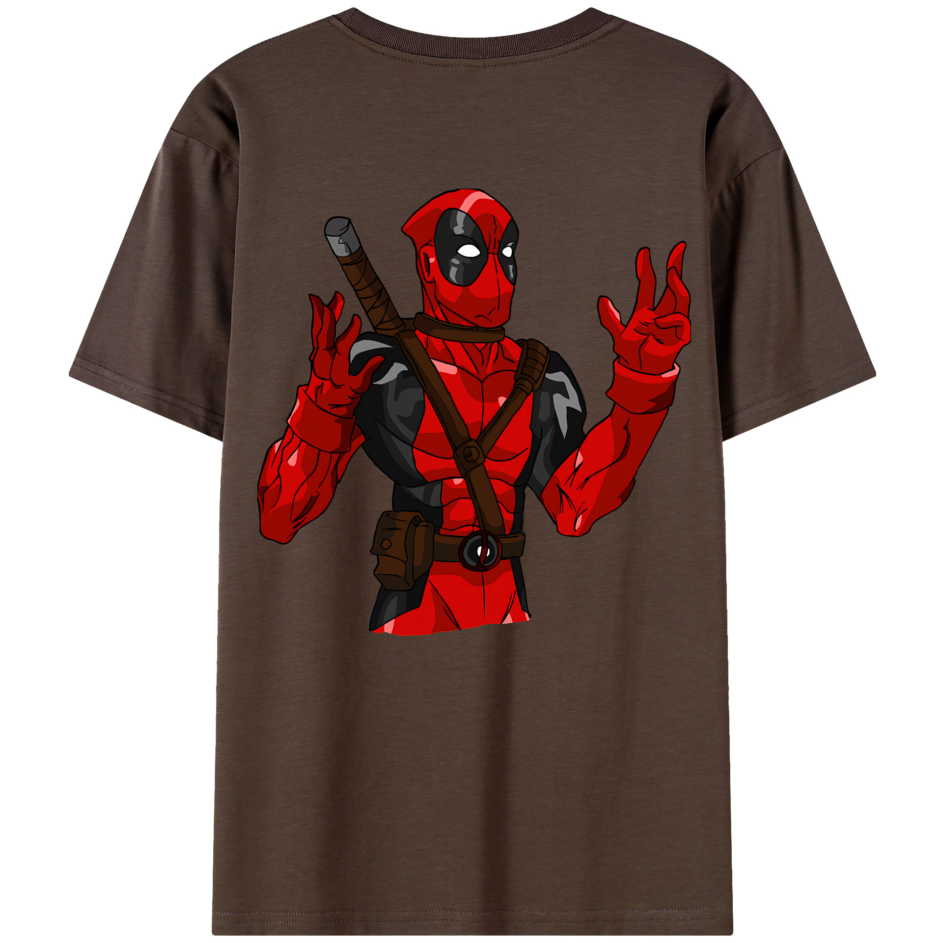 （画像用） Deadpool デッドプール 綿100％半袖Tシャツ（背面プリント）