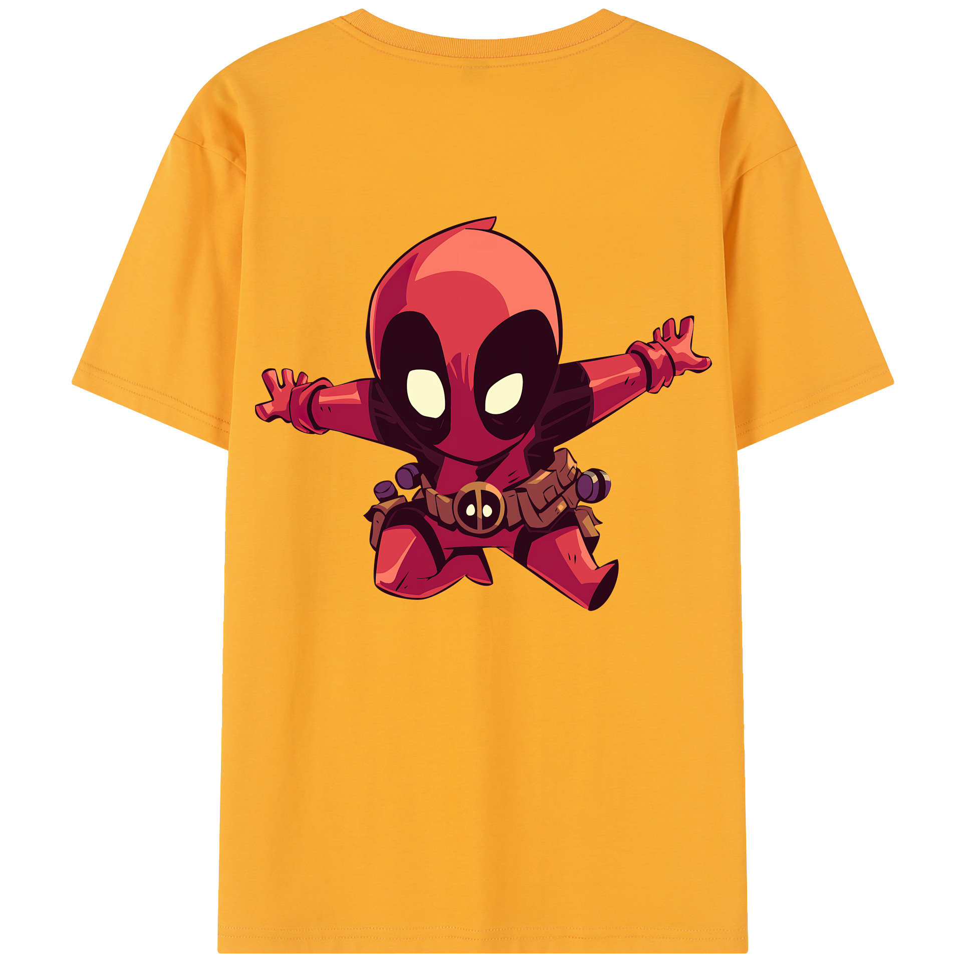 （画像用） Deadpool デッドプール 綿100％半袖Tシャツ（背面プリント）