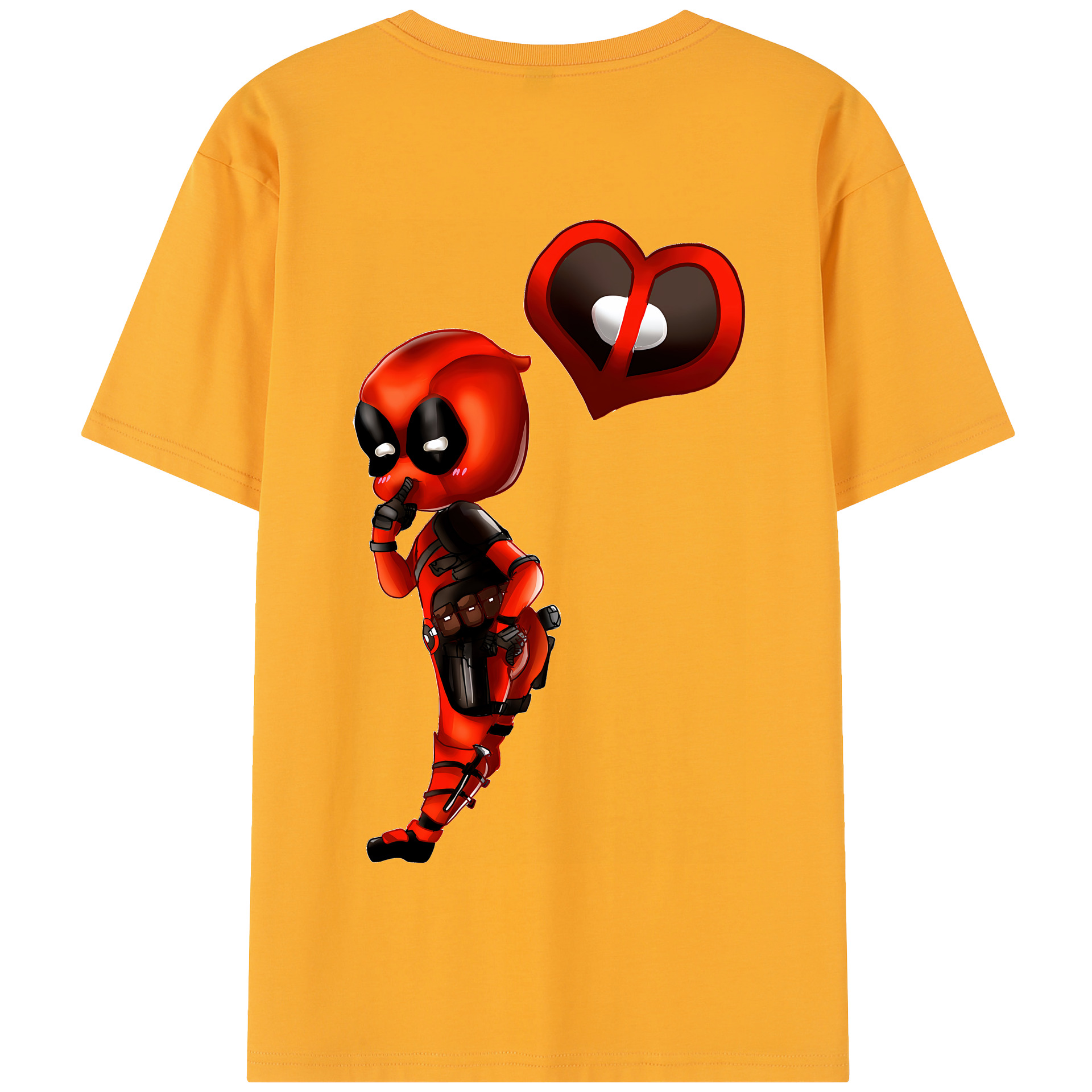 （画像用） Deadpool デッドプール 綿100％半袖Tシャツ（背面プリント）