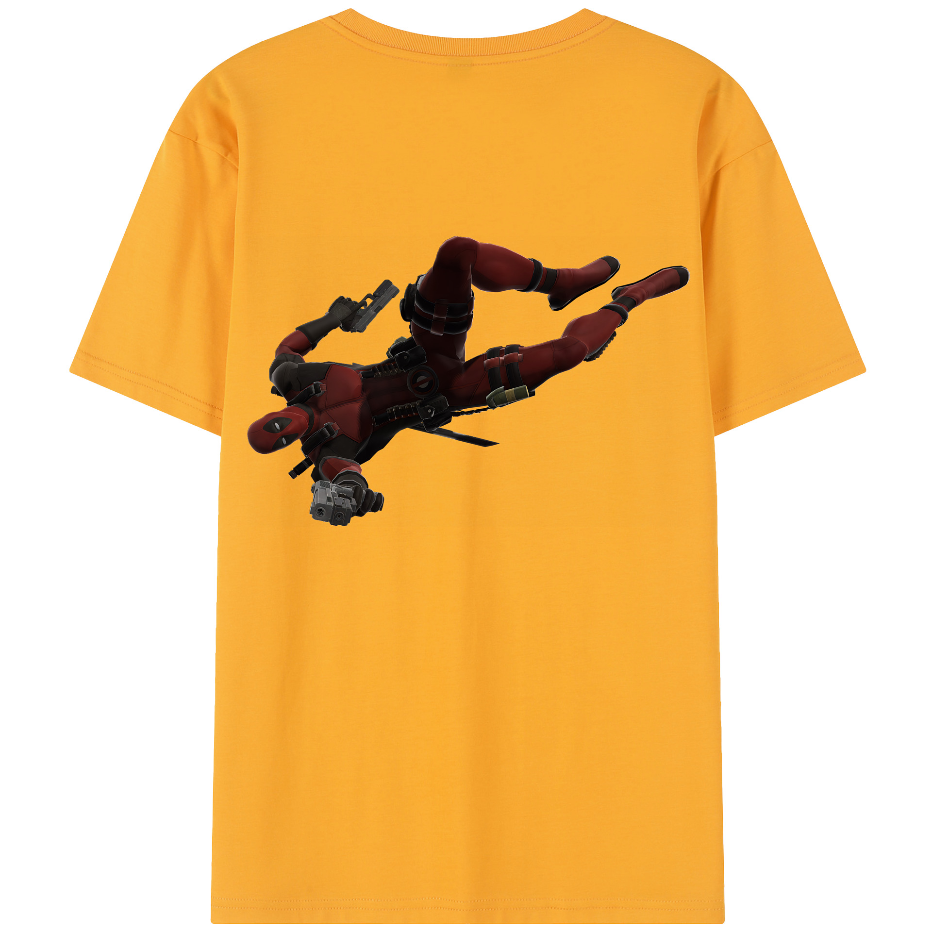 （画像用） Deadpool デッドプール 綿100％半袖Tシャツ（背面プリント）