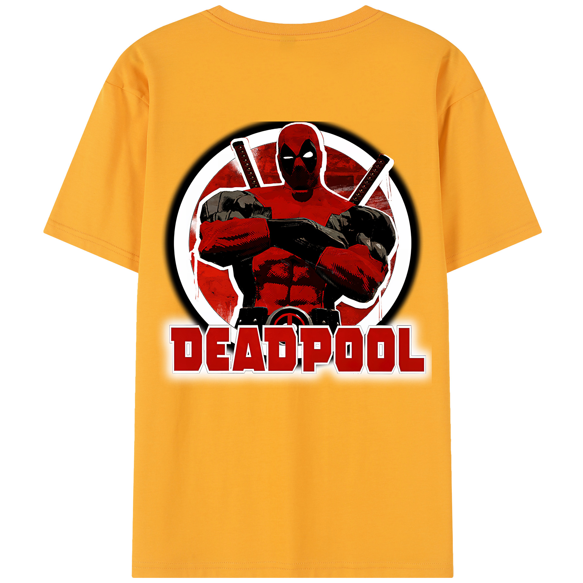 （画像用） Deadpool デッドプール 綿100％半袖Tシャツ（背面プリント）