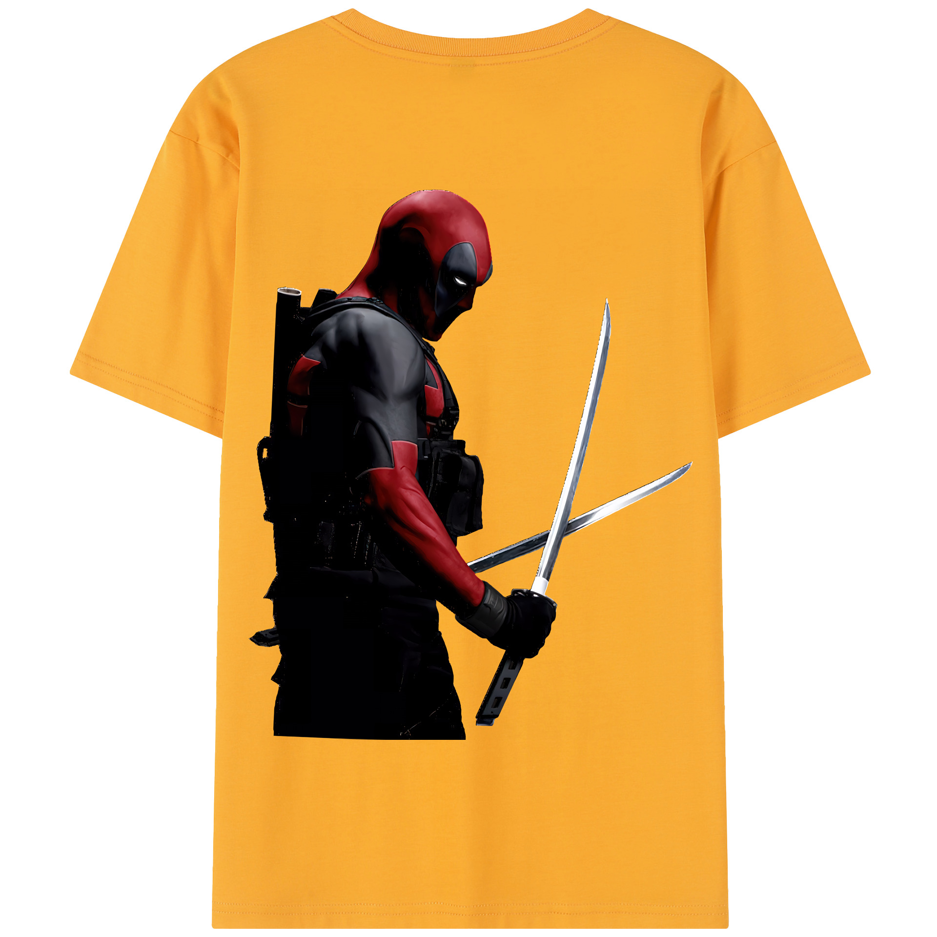 （画像用） Deadpool デッドプール 綿100％半袖Tシャツ（背面プリント）