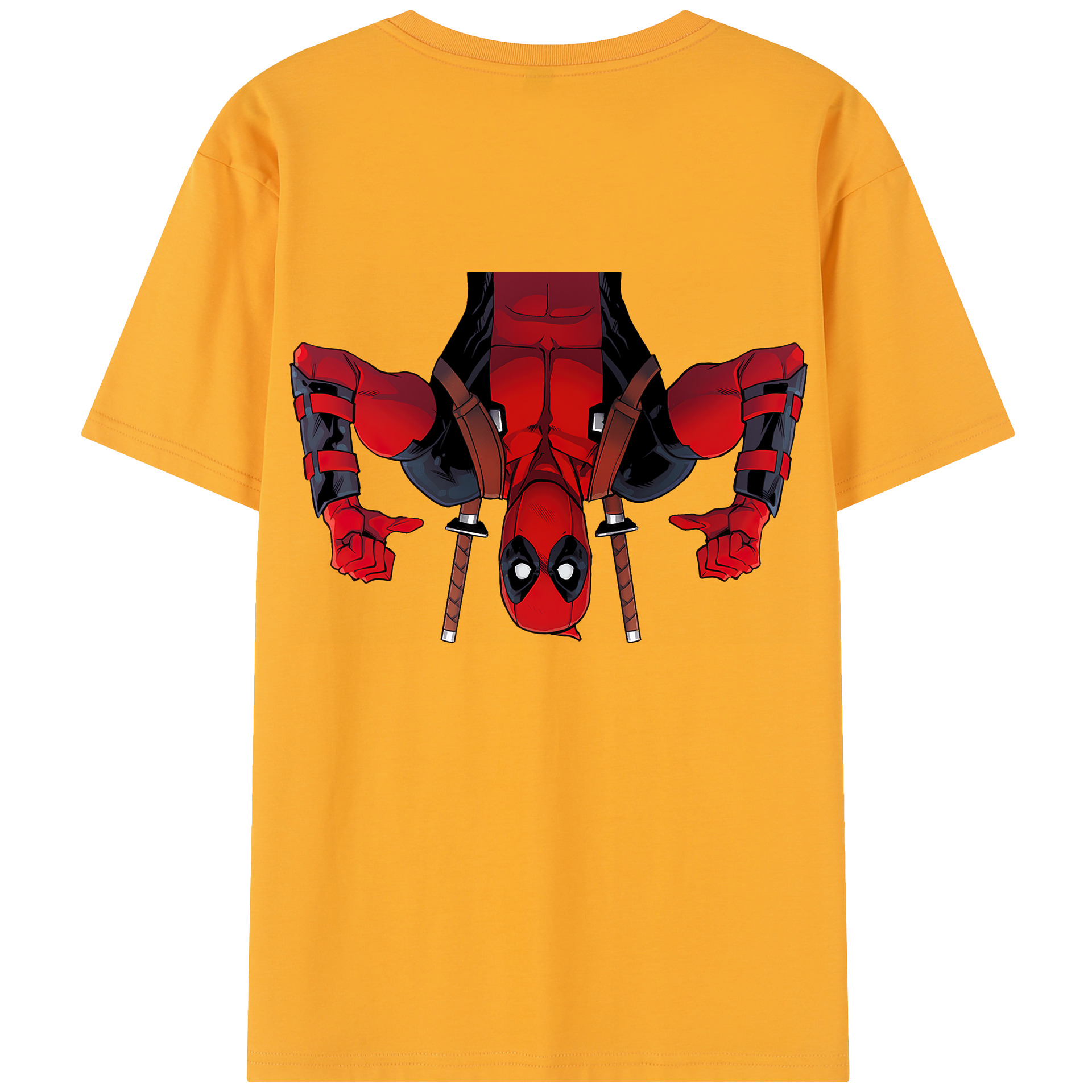（画像用） Deadpool デッドプール 綿100％半袖Tシャツ（背面プリント）