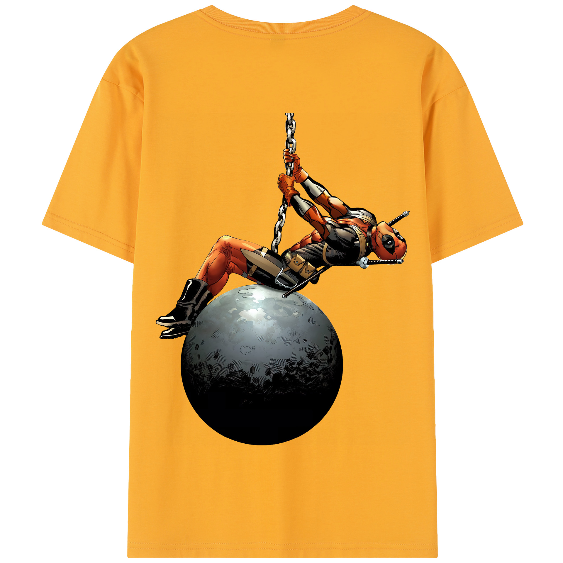 （画像用） Deadpool デッドプール 綿100％半袖Tシャツ（背面プリント）