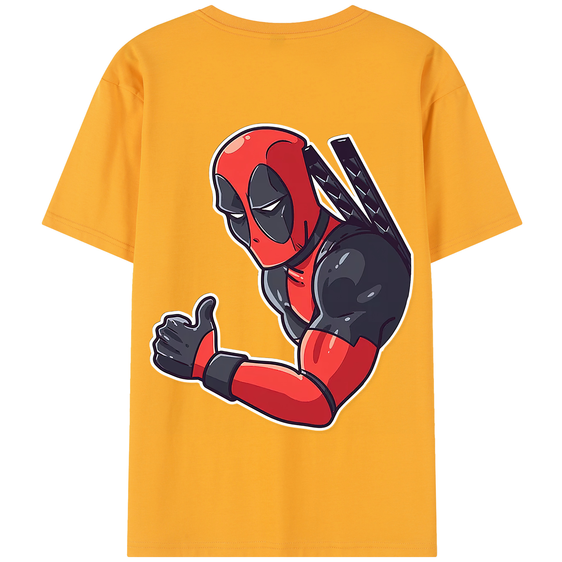 （画像用） Deadpool デッドプール 綿100％半袖Tシャツ（背面プリント）