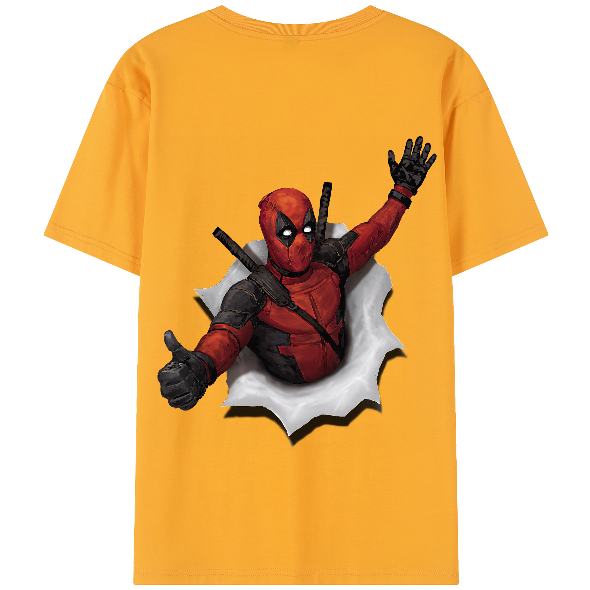 （画像用） Deadpool デッドプール 綿100％半袖Tシャツ（背面プリント）