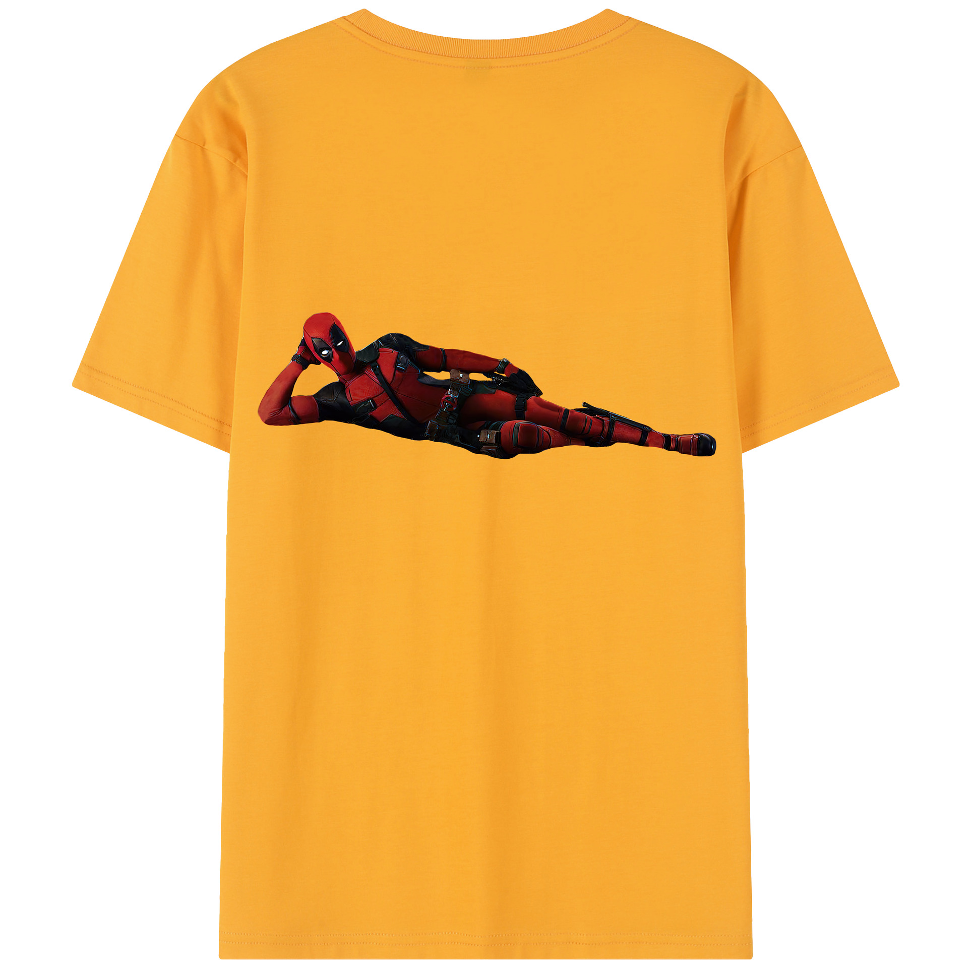 （画像用） Deadpool デッドプール 綿100％半袖Tシャツ（背面プリント）
