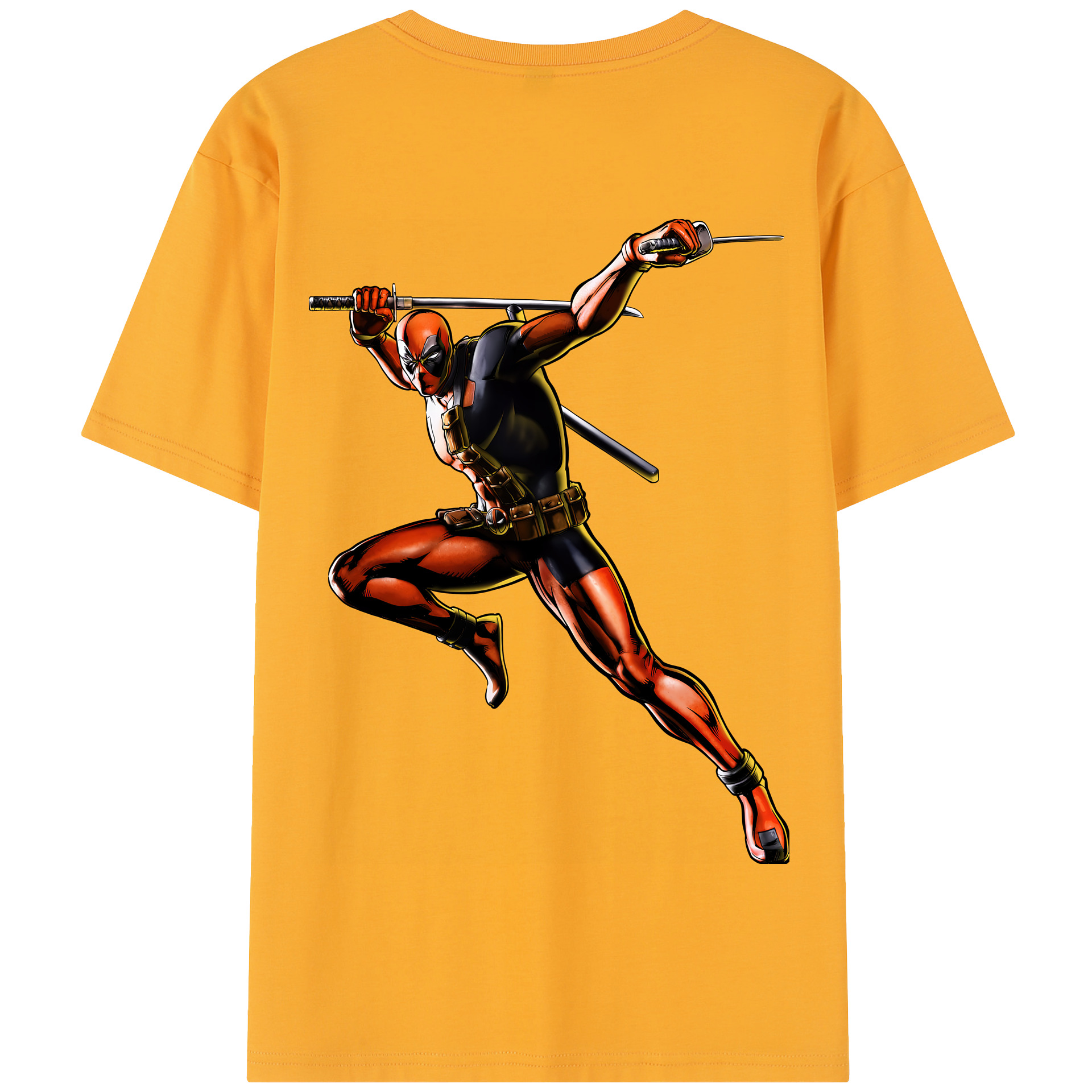 （画像用） Deadpool デッドプール 綿100％半袖Tシャツ（背面プリント）