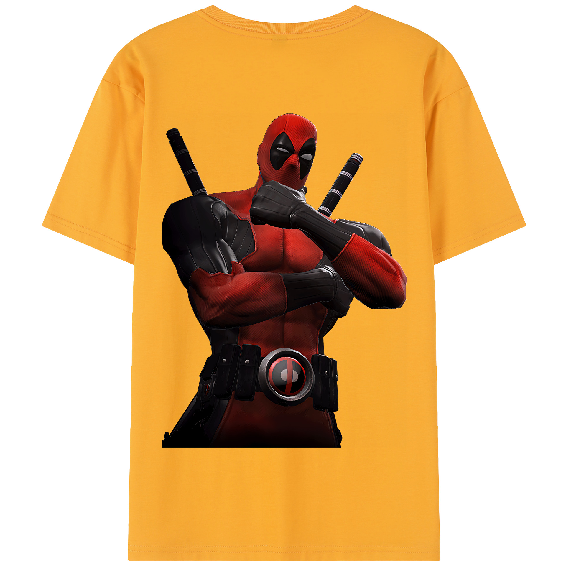 （画像用） Deadpool デッドプール 綿100％半袖Tシャツ（背面プリント）
