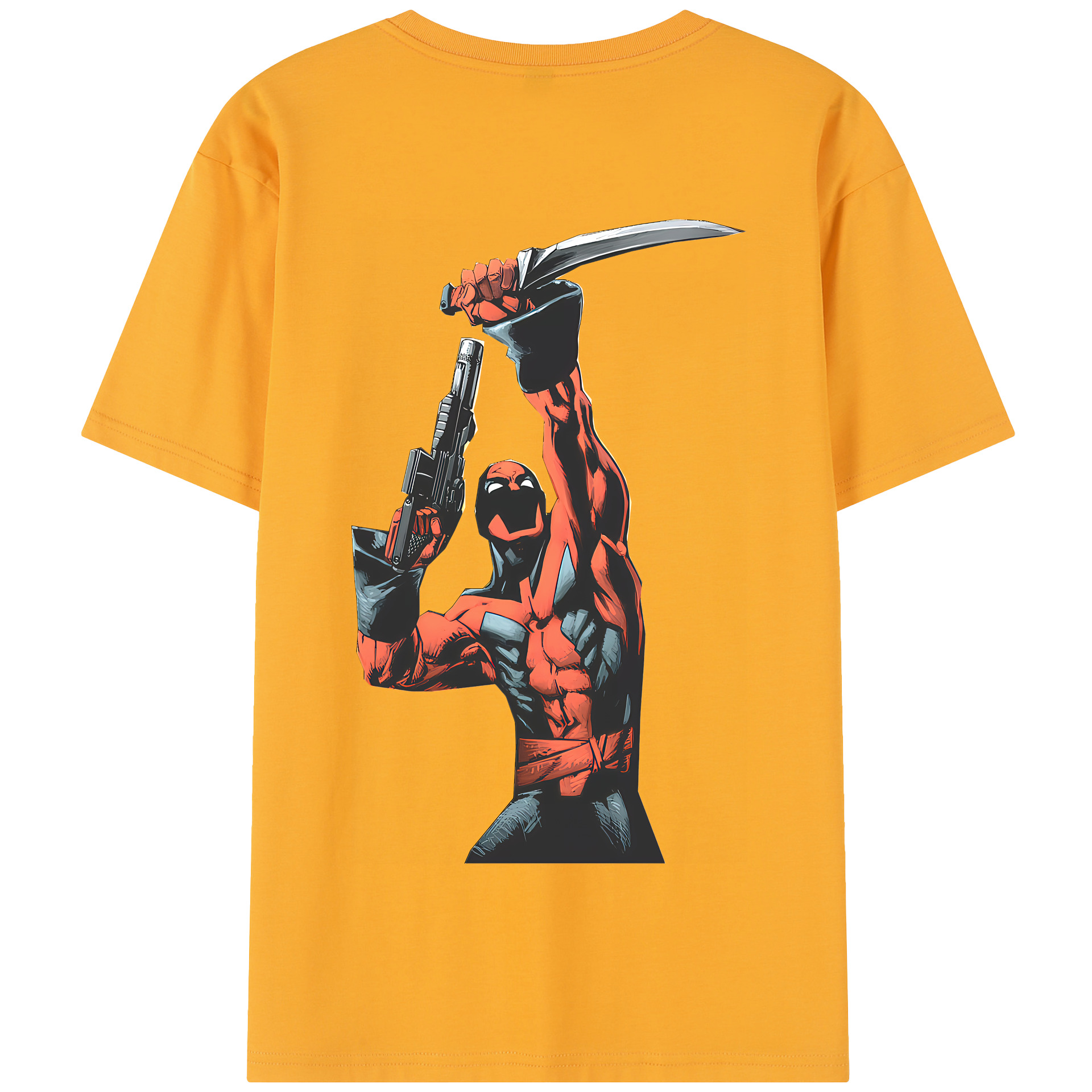 （画像用） Deadpool デッドプール 綿100％半袖Tシャツ（背面プリント）