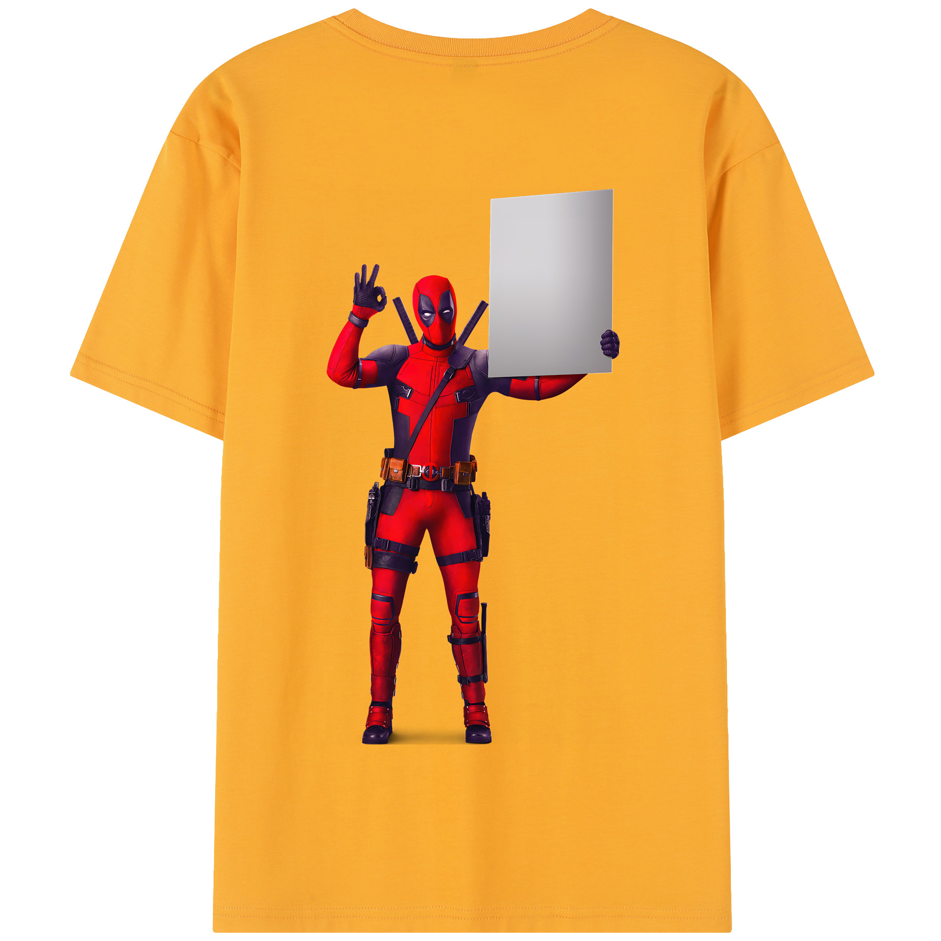 （画像用） Deadpool デッドプール 綿100％半袖Tシャツ（背面プリント）