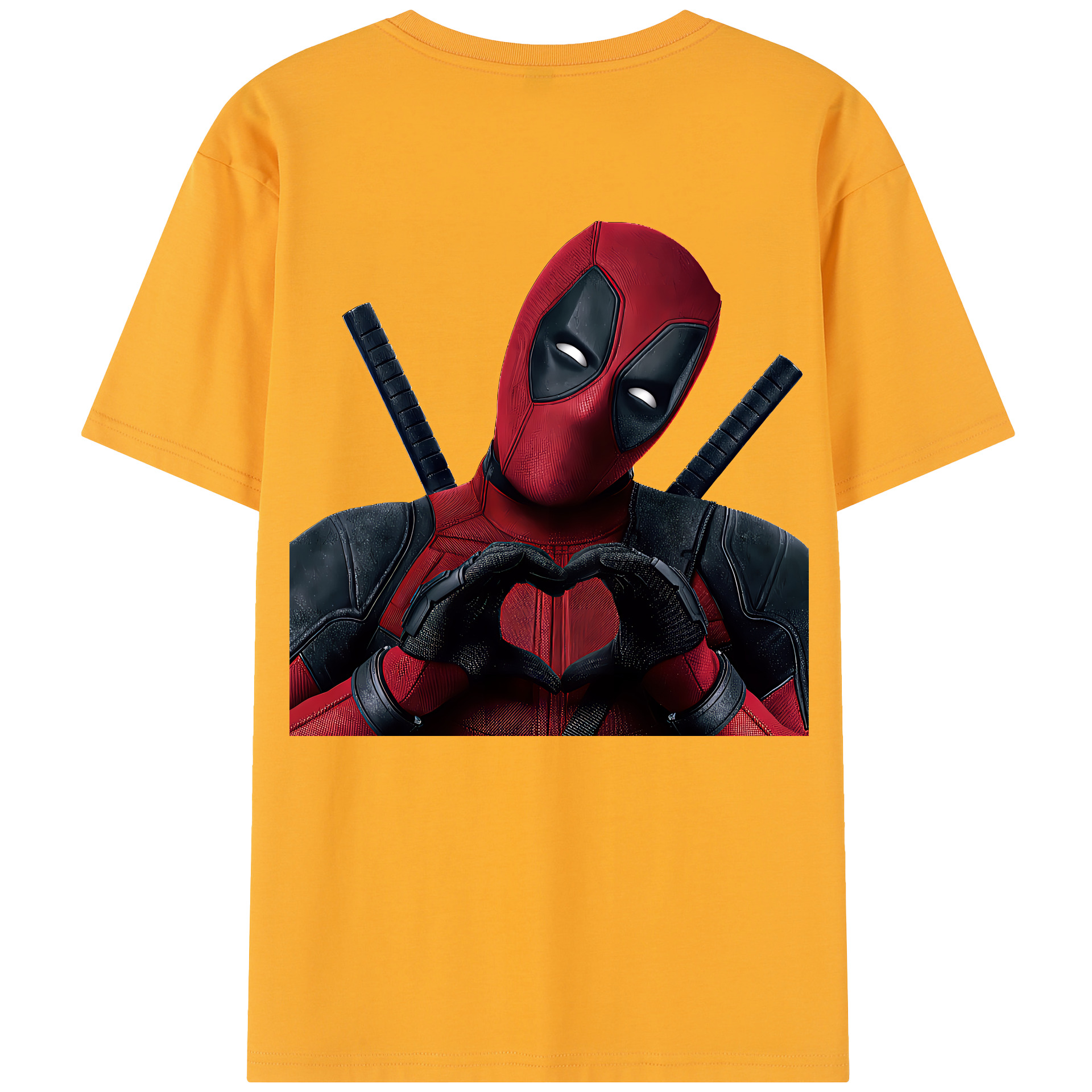 （画像用） Deadpool デッドプール 綿100％半袖Tシャツ（背面プリント）