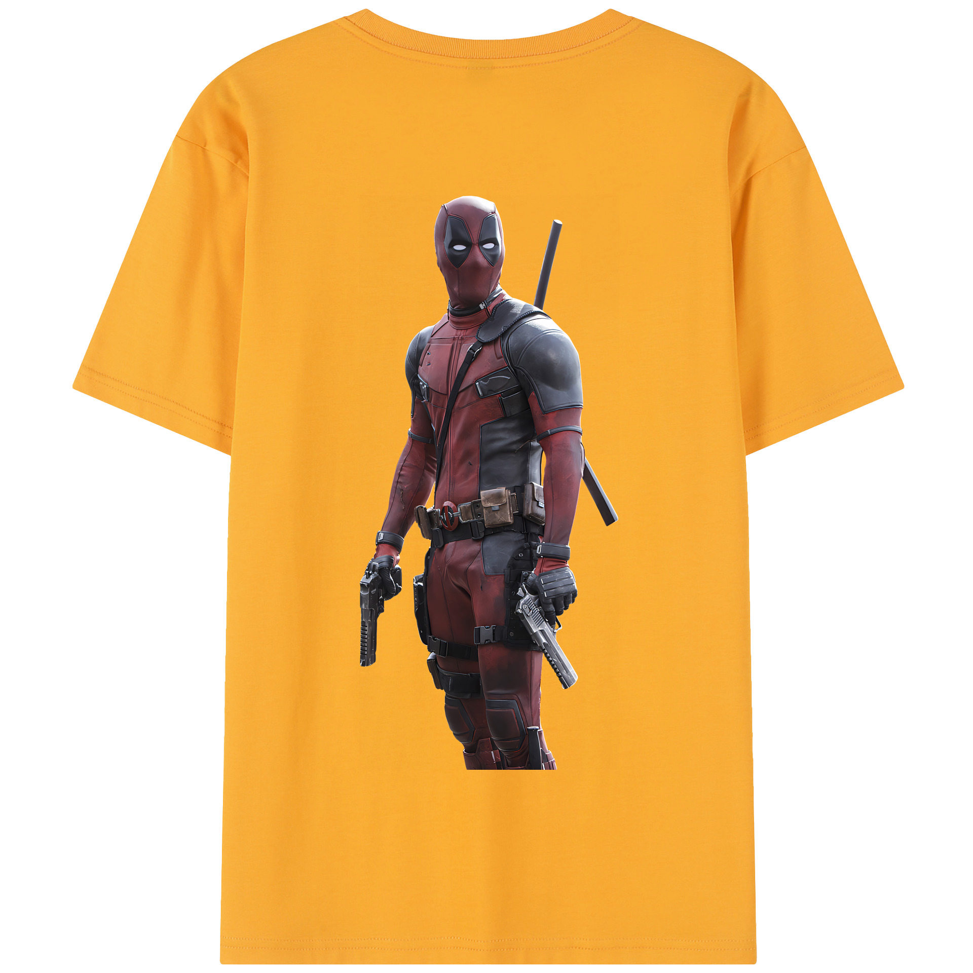 （画像用） Deadpool デッドプール 綿100％半袖Tシャツ（背面プリント）