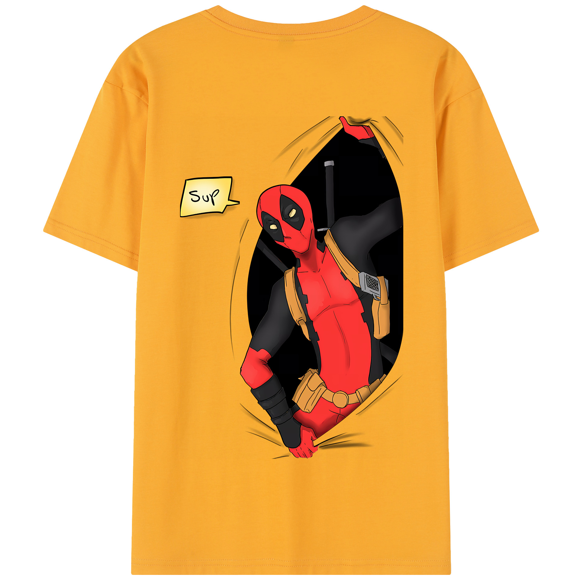 （画像用） Deadpool デッドプール 綿100％半袖Tシャツ（背面プリント）