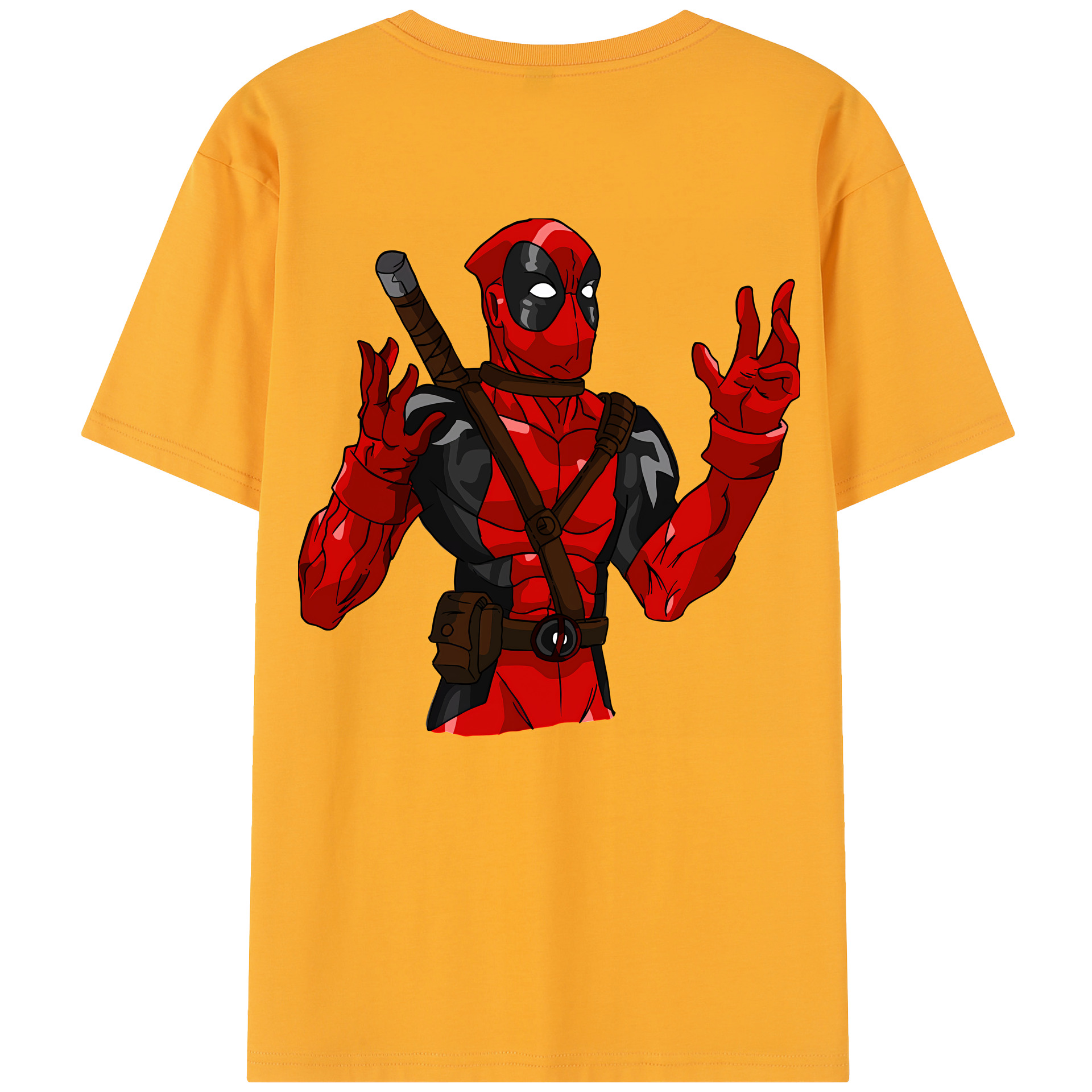 （画像用） Deadpool デッドプール 綿100％半袖Tシャツ（背面プリント）