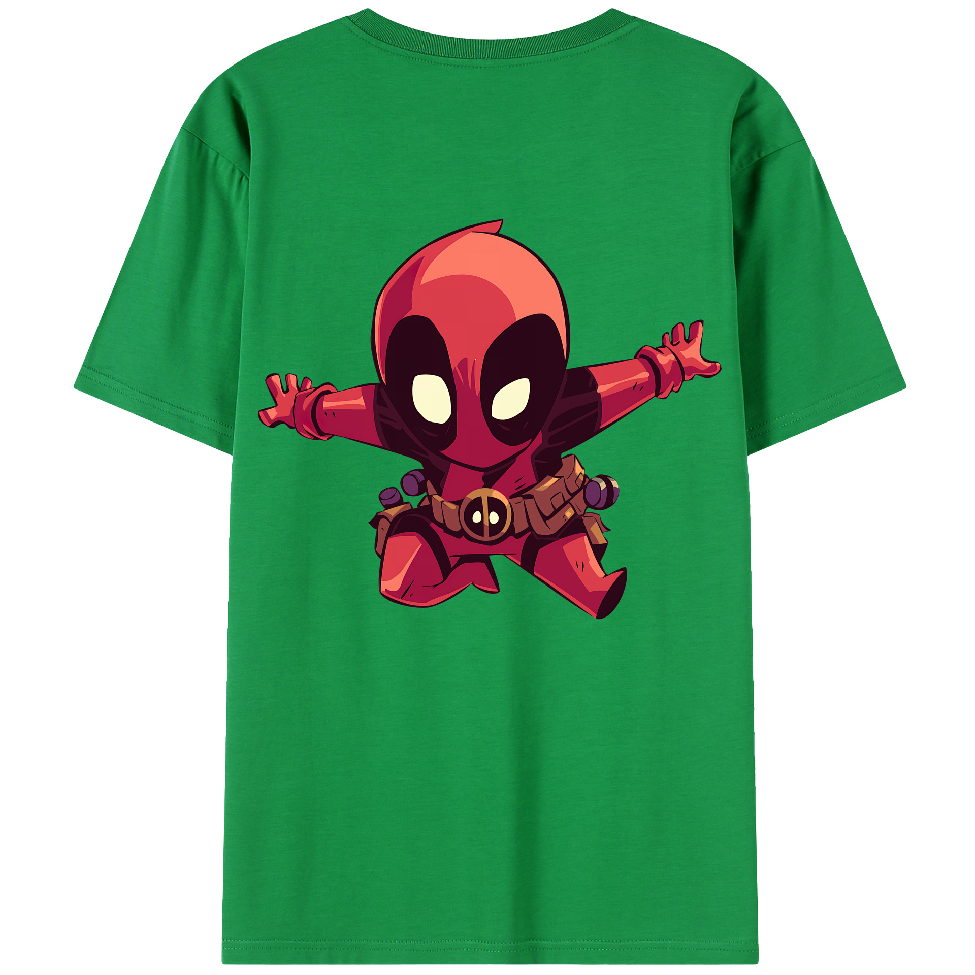 （画像用） Deadpool デッドプール 綿100％半袖Tシャツ（背面プリント）