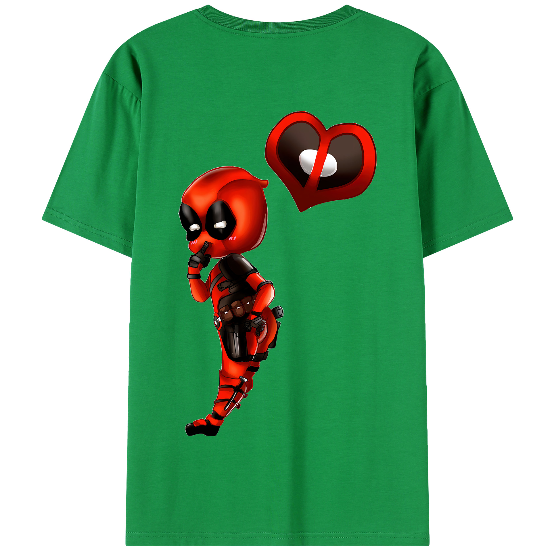 （画像用） Deadpool デッドプール 綿100％半袖Tシャツ（背面プリント）