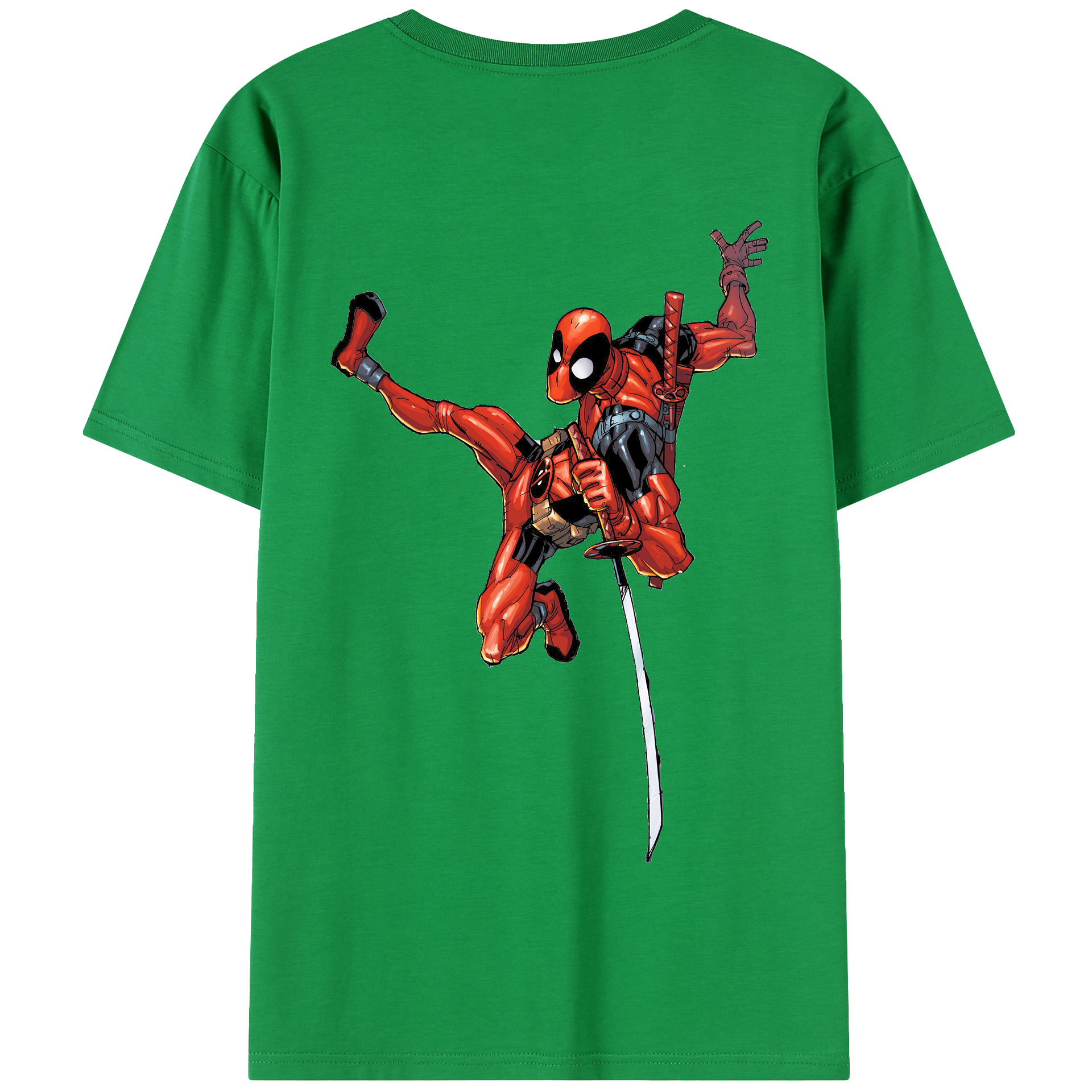 （画像用） Deadpool デッドプール 綿100％半袖Tシャツ（背面プリント）