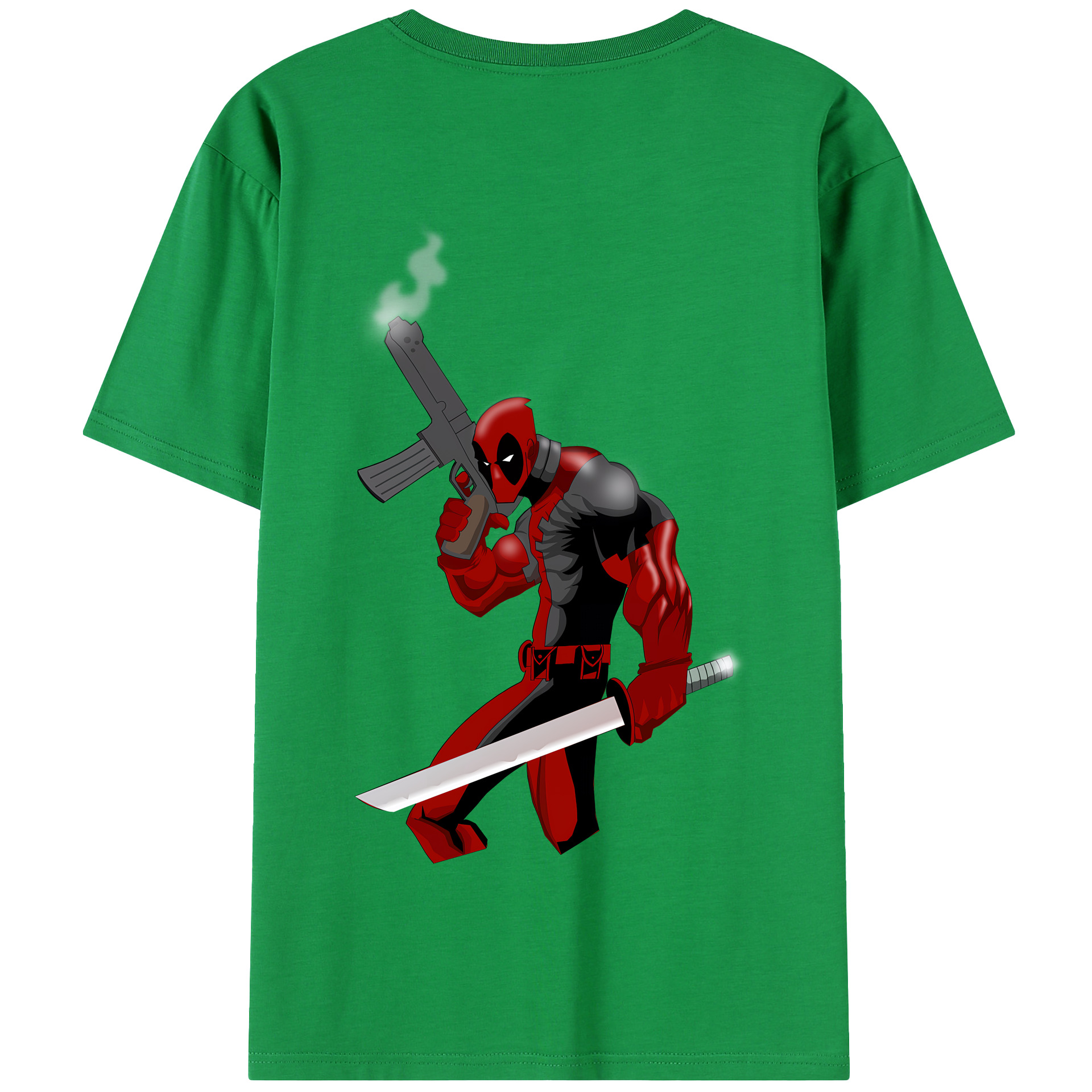 （画像用） Deadpool デッドプール 綿100％半袖Tシャツ（背面プリント）