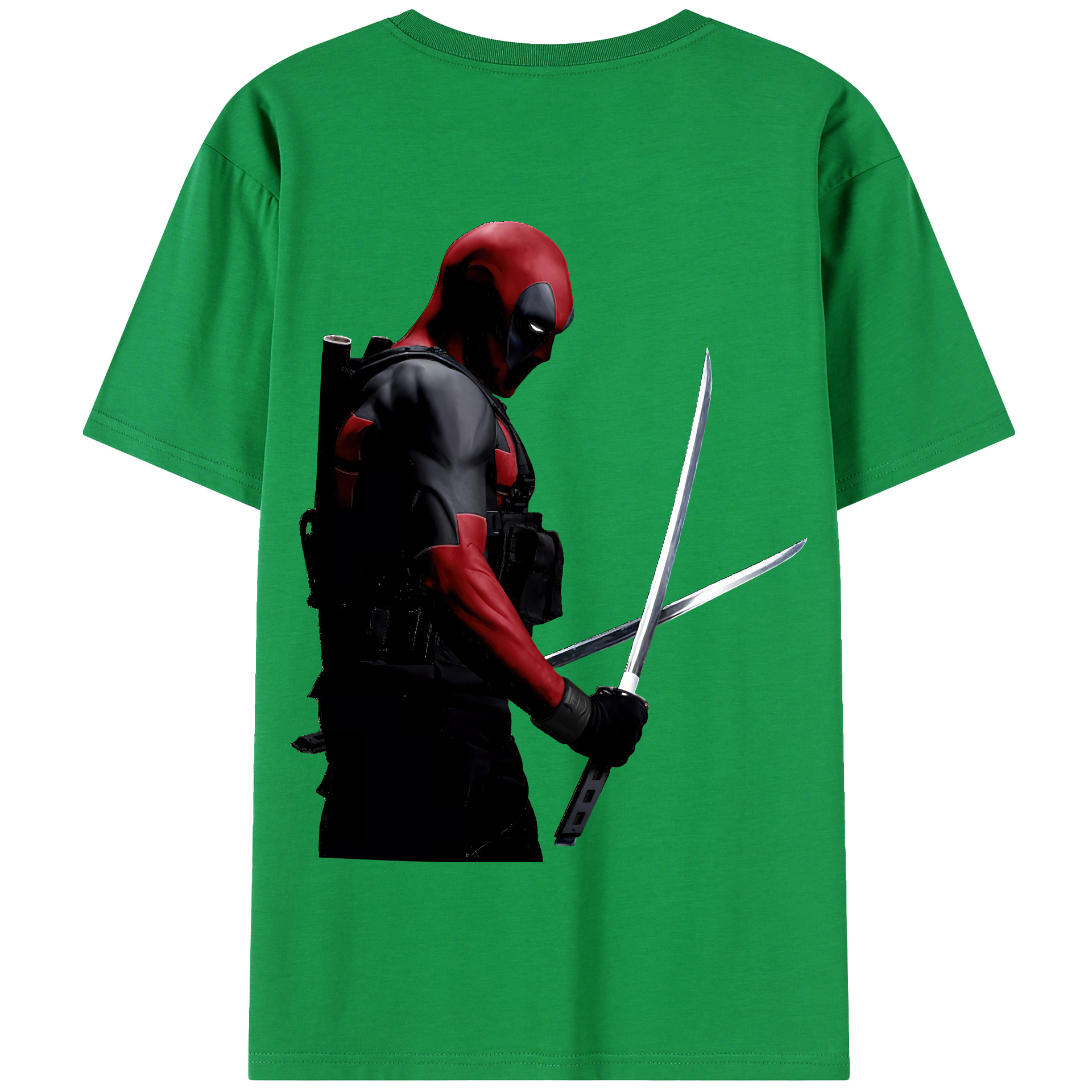 （画像用） Deadpool デッドプール 綿100％半袖Tシャツ（背面プリント）