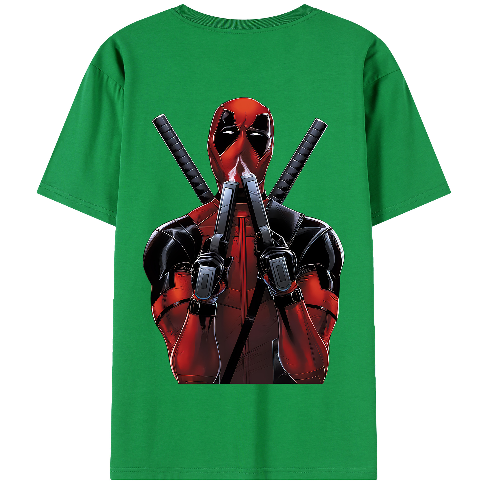 （画像用） Deadpool デッドプール 綿100％半袖Tシャツ（背面プリント）