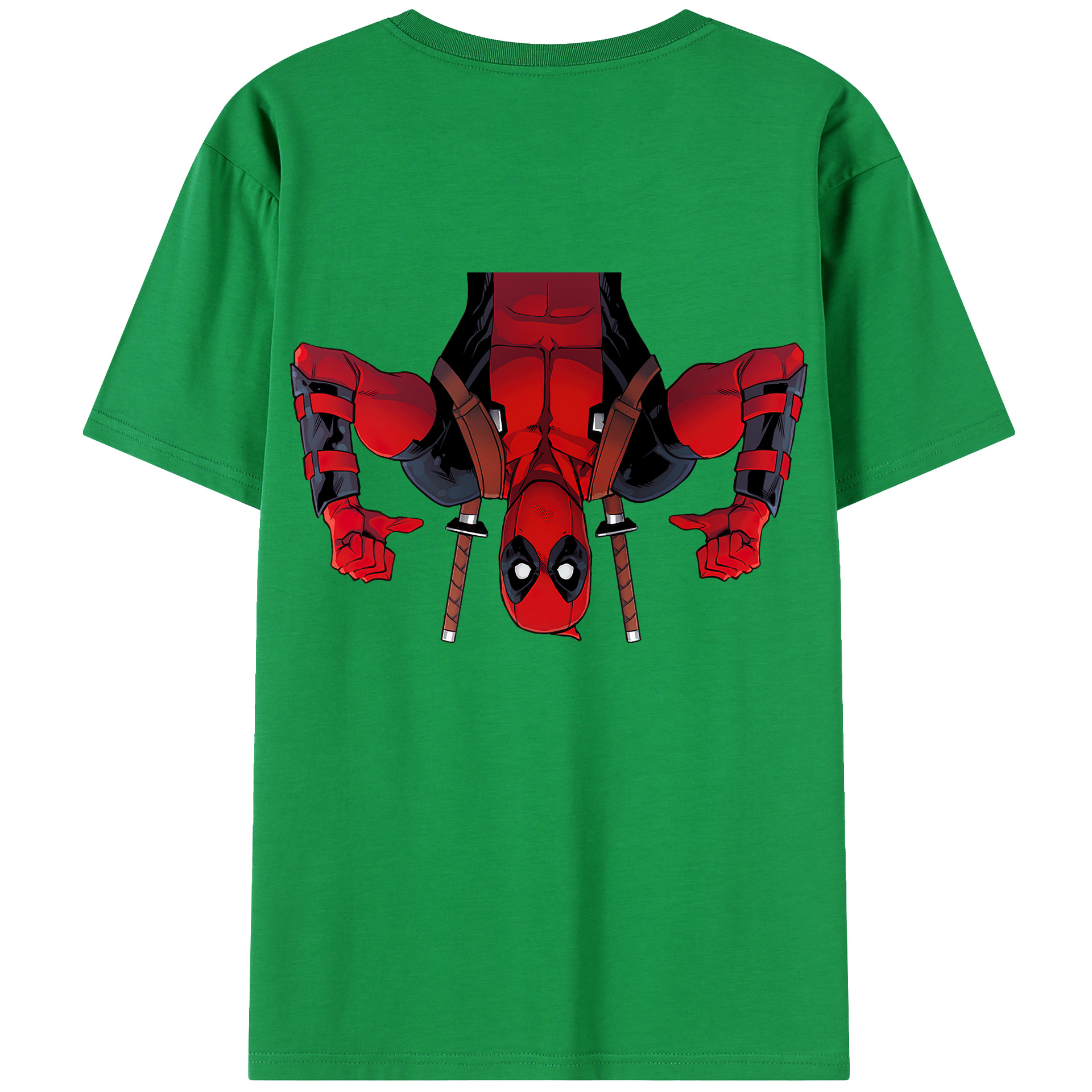 （画像用） Deadpool デッドプール 綿100％半袖Tシャツ（背面プリント）