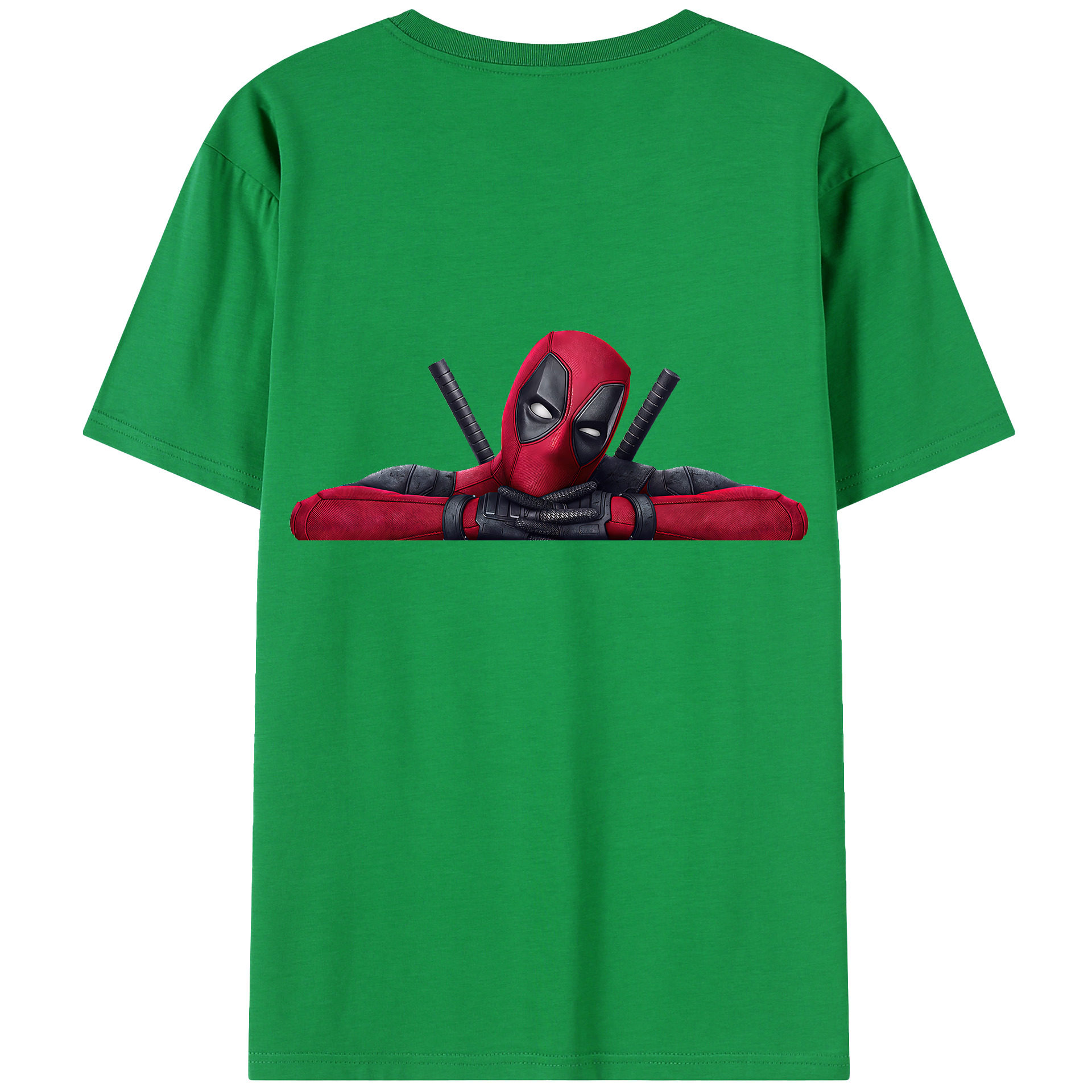（画像用） Deadpool デッドプール 綿100％半袖Tシャツ（背面プリント）