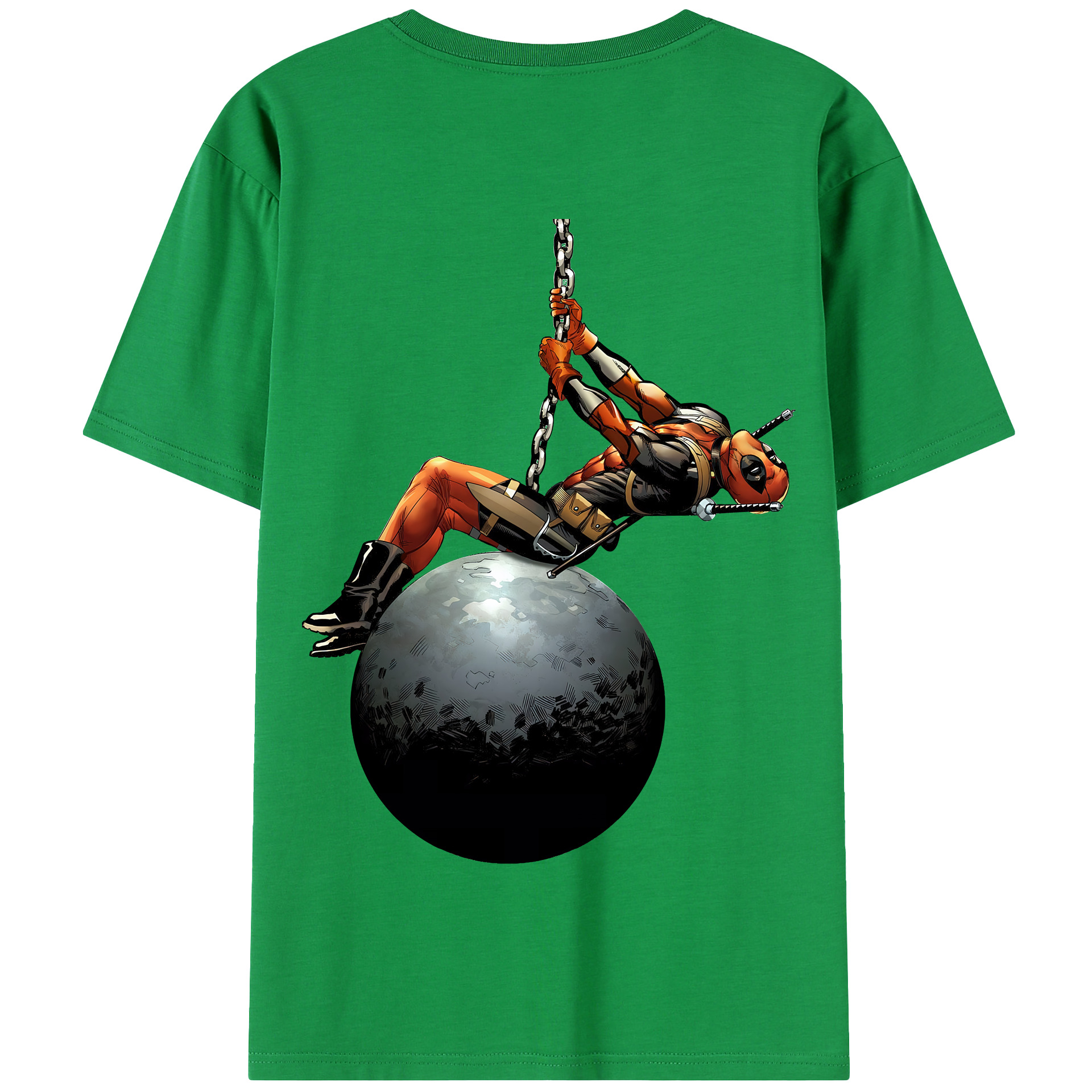 （画像用） Deadpool デッドプール 綿100％半袖Tシャツ（背面プリント）
