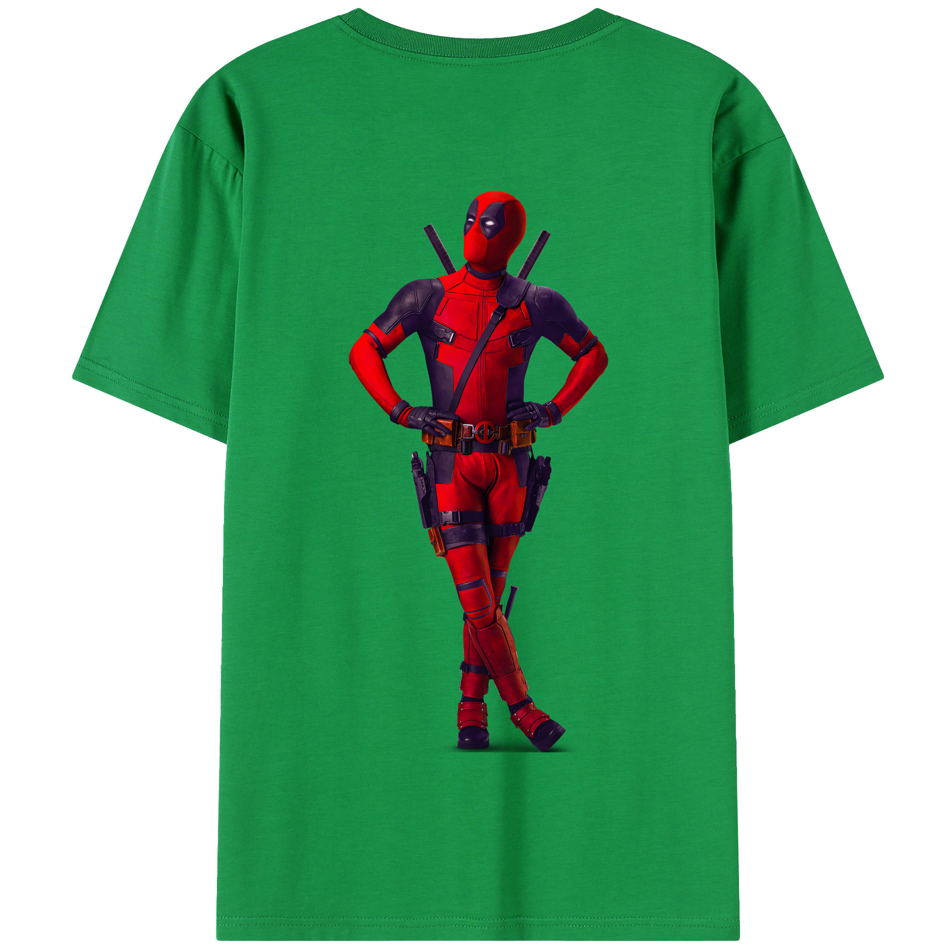 （画像用） Deadpool デッドプール 綿100％半袖Tシャツ（背面プリント）