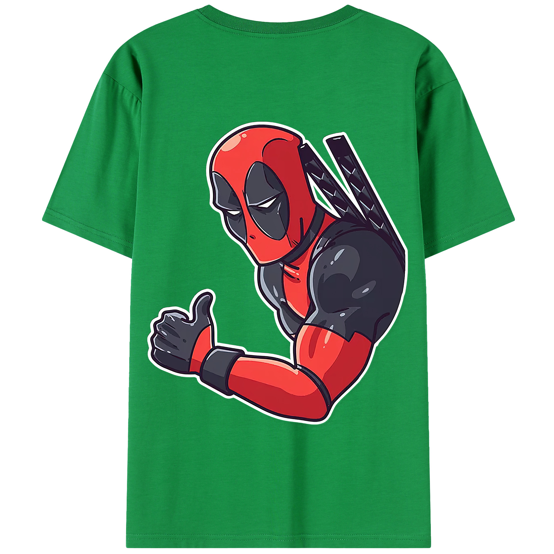 （画像用） Deadpool デッドプール 綿100％半袖Tシャツ（背面プリント）