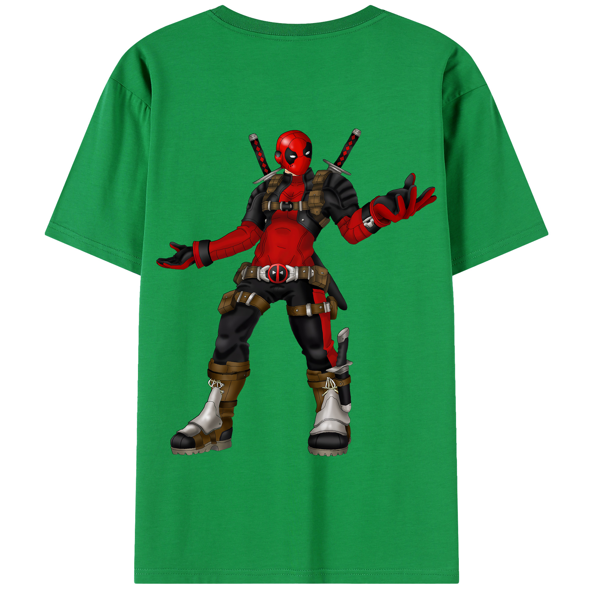（画像用） Deadpool デッドプール 綿100％半袖Tシャツ（背面プリント）