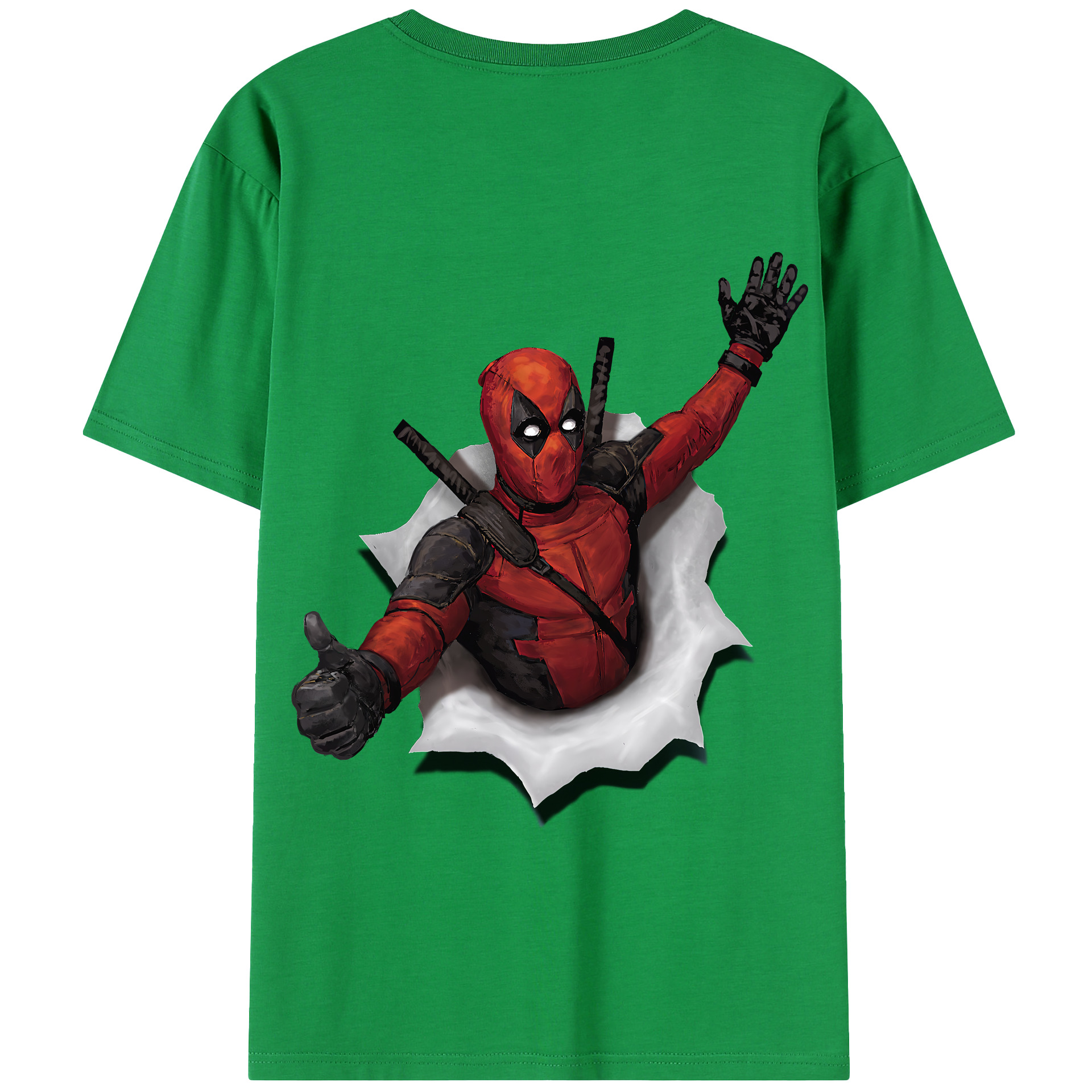 （画像用） Deadpool デッドプール 綿100％半袖Tシャツ（背面プリント）