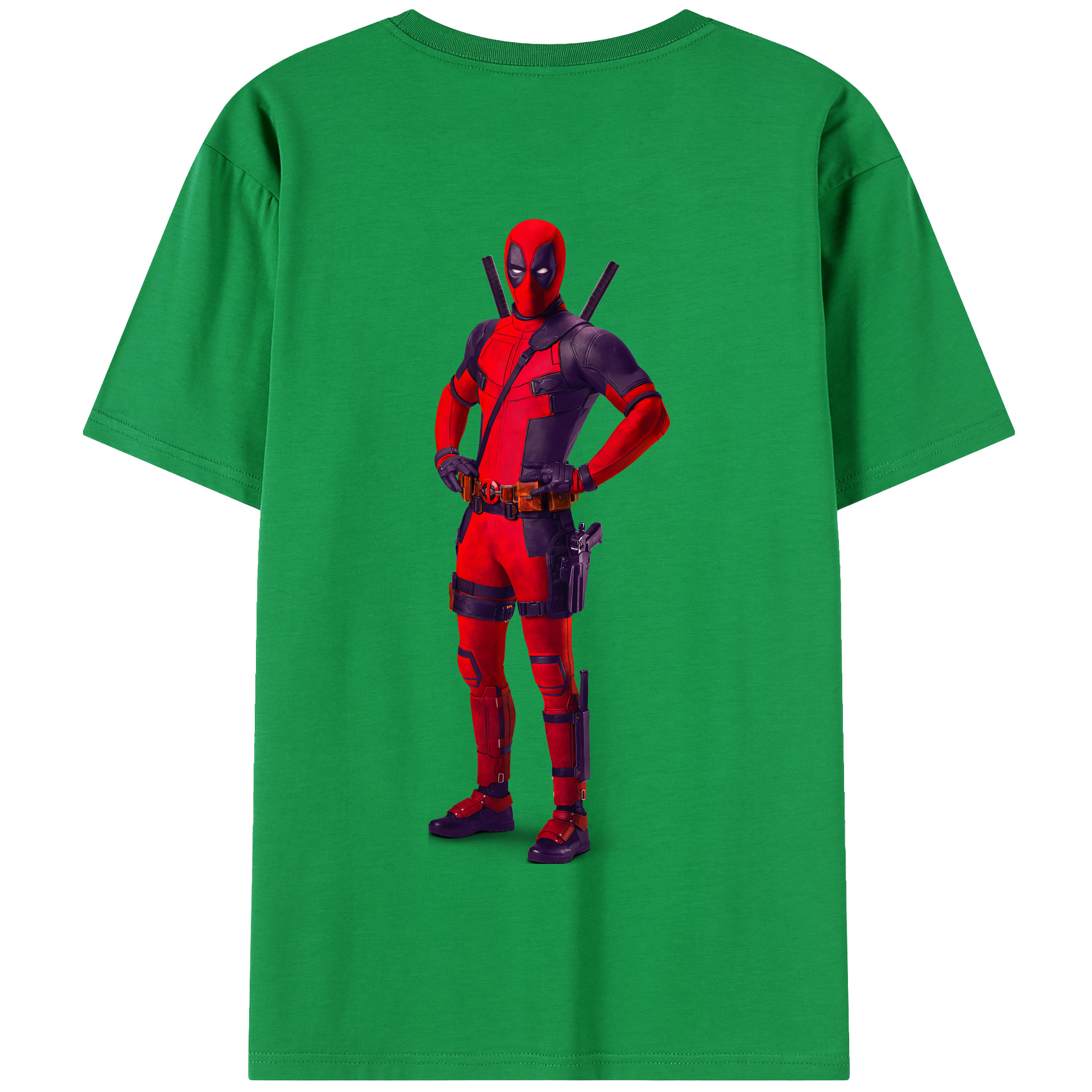 （画像用） Deadpool デッドプール 綿100％半袖Tシャツ（背面プリント）