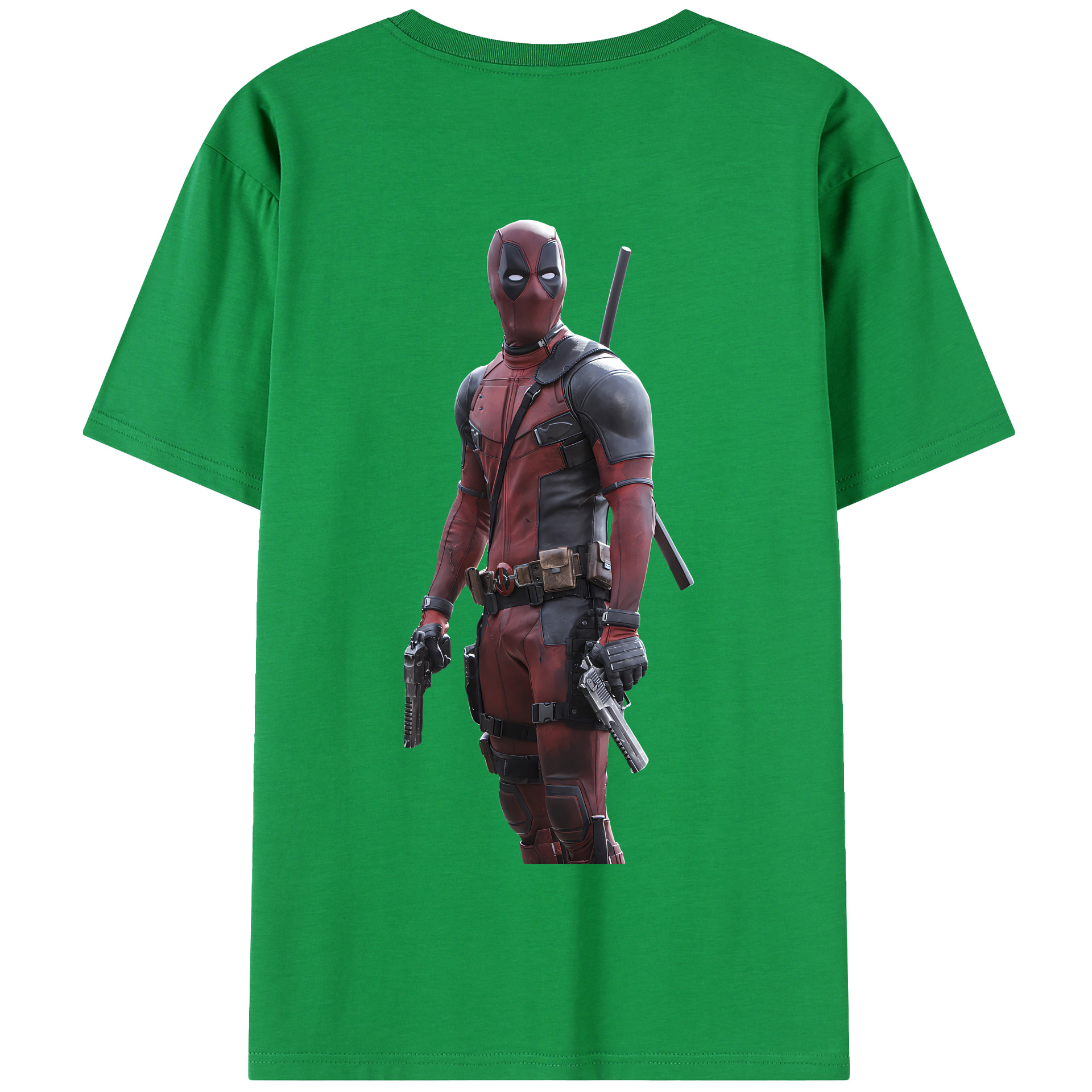 （画像用） Deadpool デッドプール 綿100％半袖Tシャツ（背面プリント）