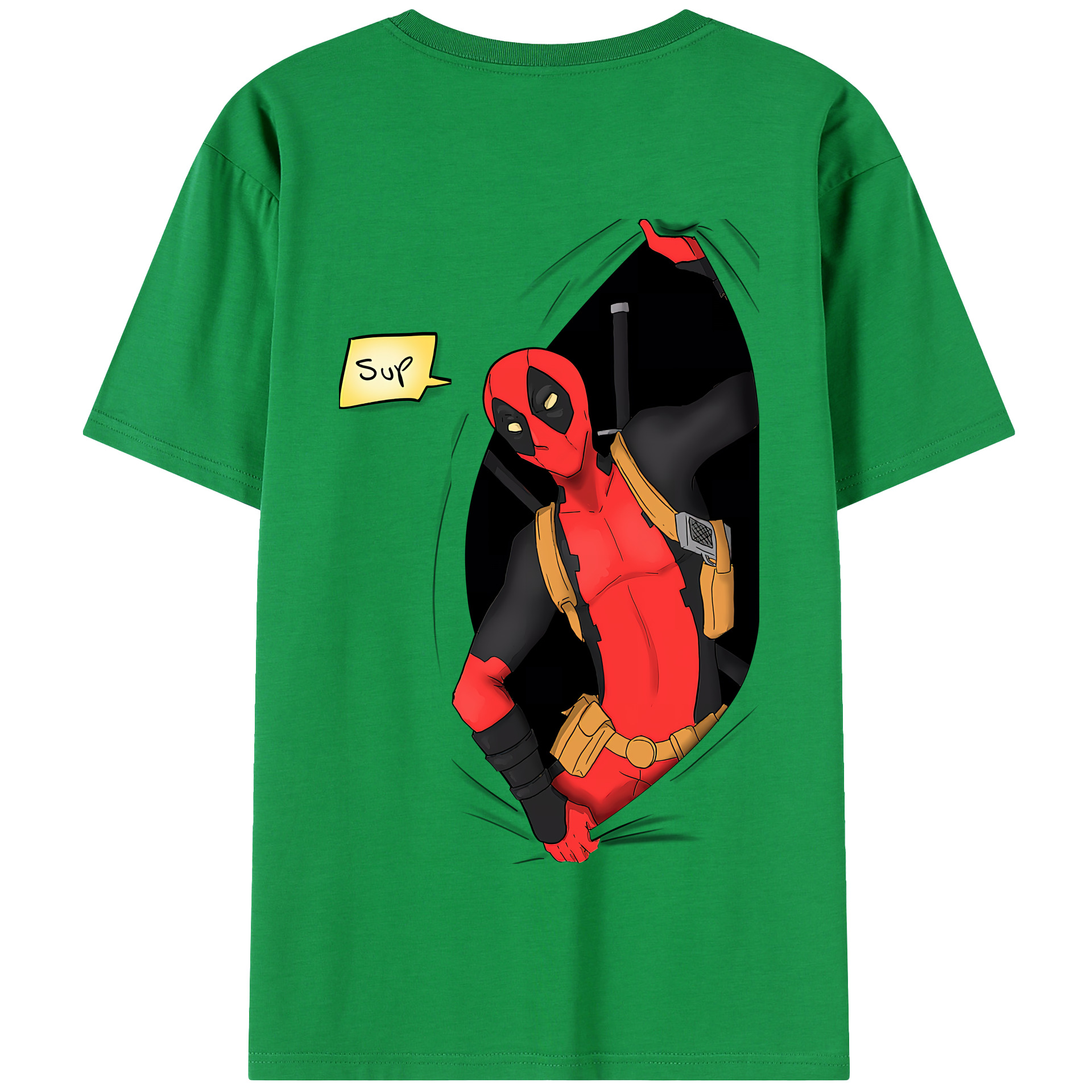 （画像用） Deadpool デッドプール 綿100％半袖Tシャツ（背面プリント）