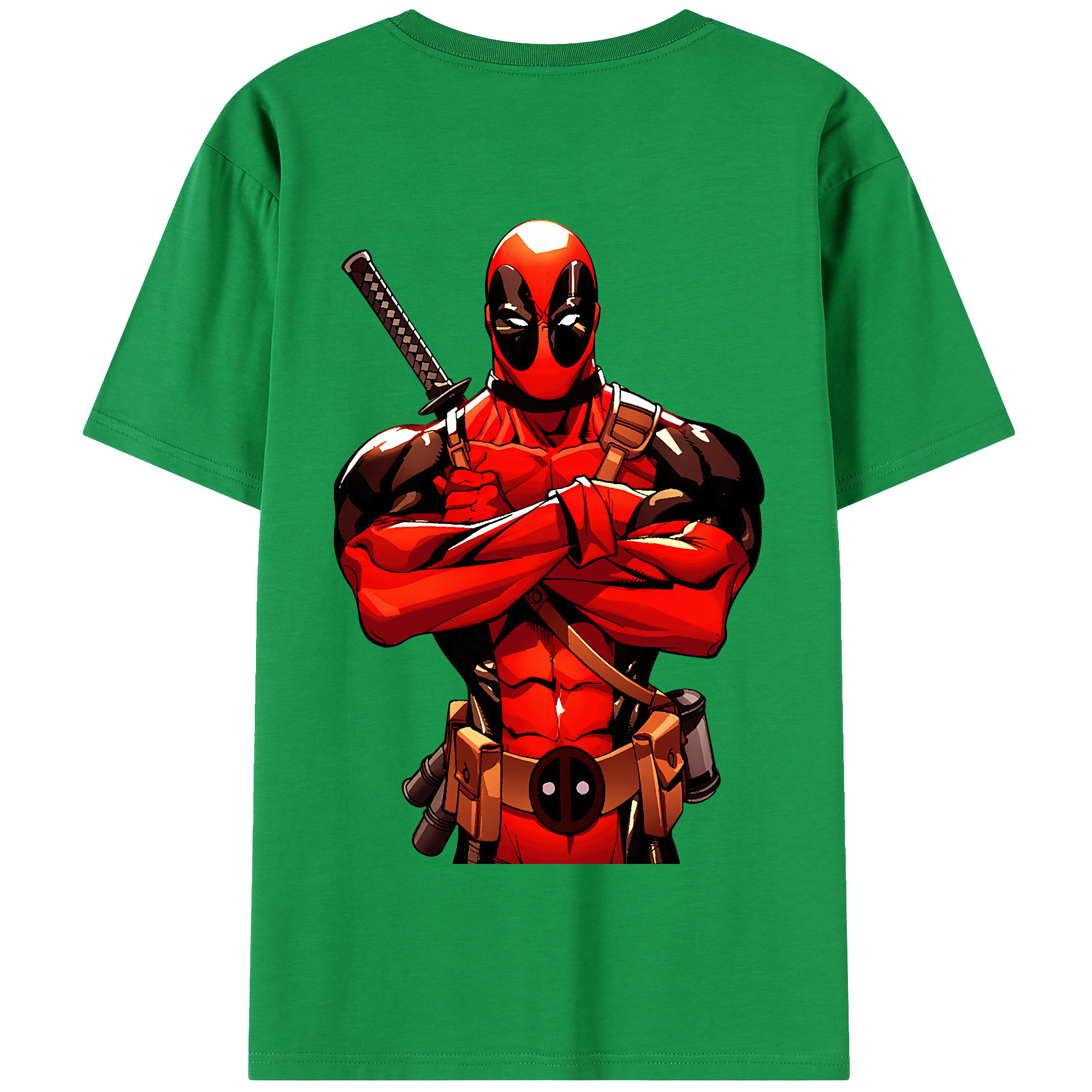 （画像用） Deadpool デッドプール 綿100％半袖Tシャツ（背面プリント）