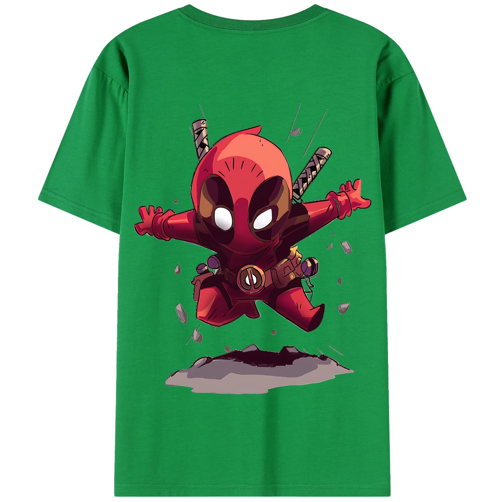 （画像用） Deadpool デッドプール 綿100％半袖Tシャツ（背面プリント）