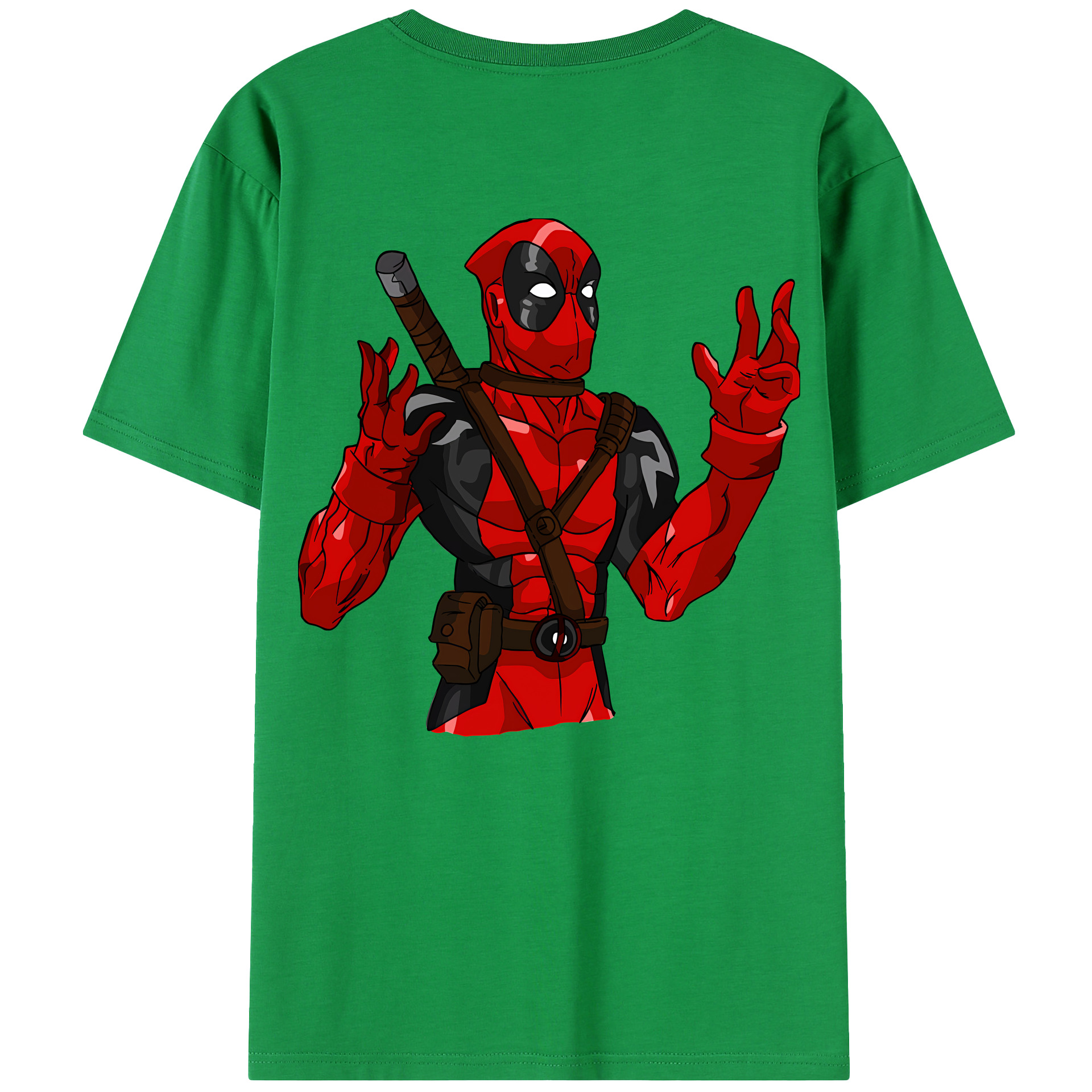（画像用） Deadpool デッドプール 綿100％半袖Tシャツ（背面プリント）