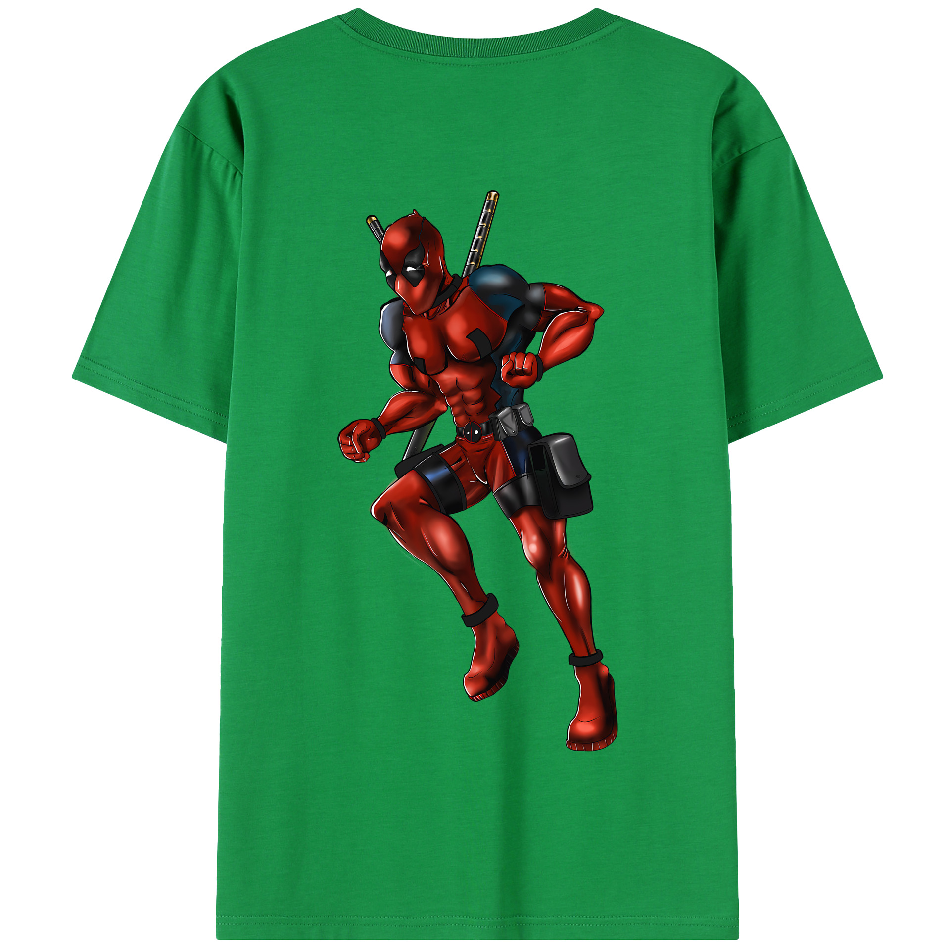 （画像用） Deadpool デッドプール 綿100％半袖Tシャツ（背面プリント）