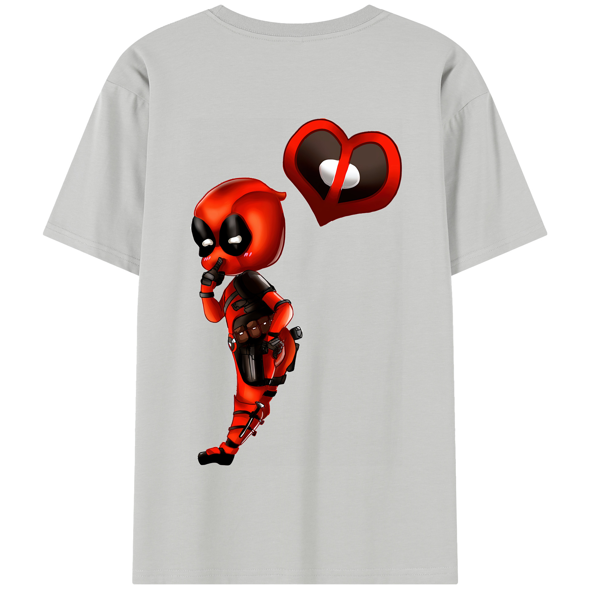 （画像用） Deadpool デッドプール 綿100％半袖Tシャツ（背面プリント）