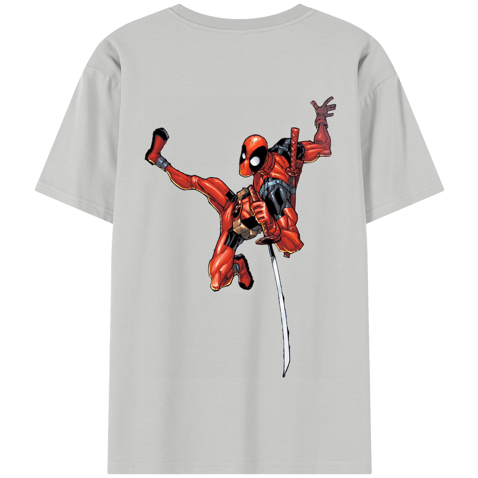 （画像用） Deadpool デッドプール 綿100％半袖Tシャツ（背面プリント）