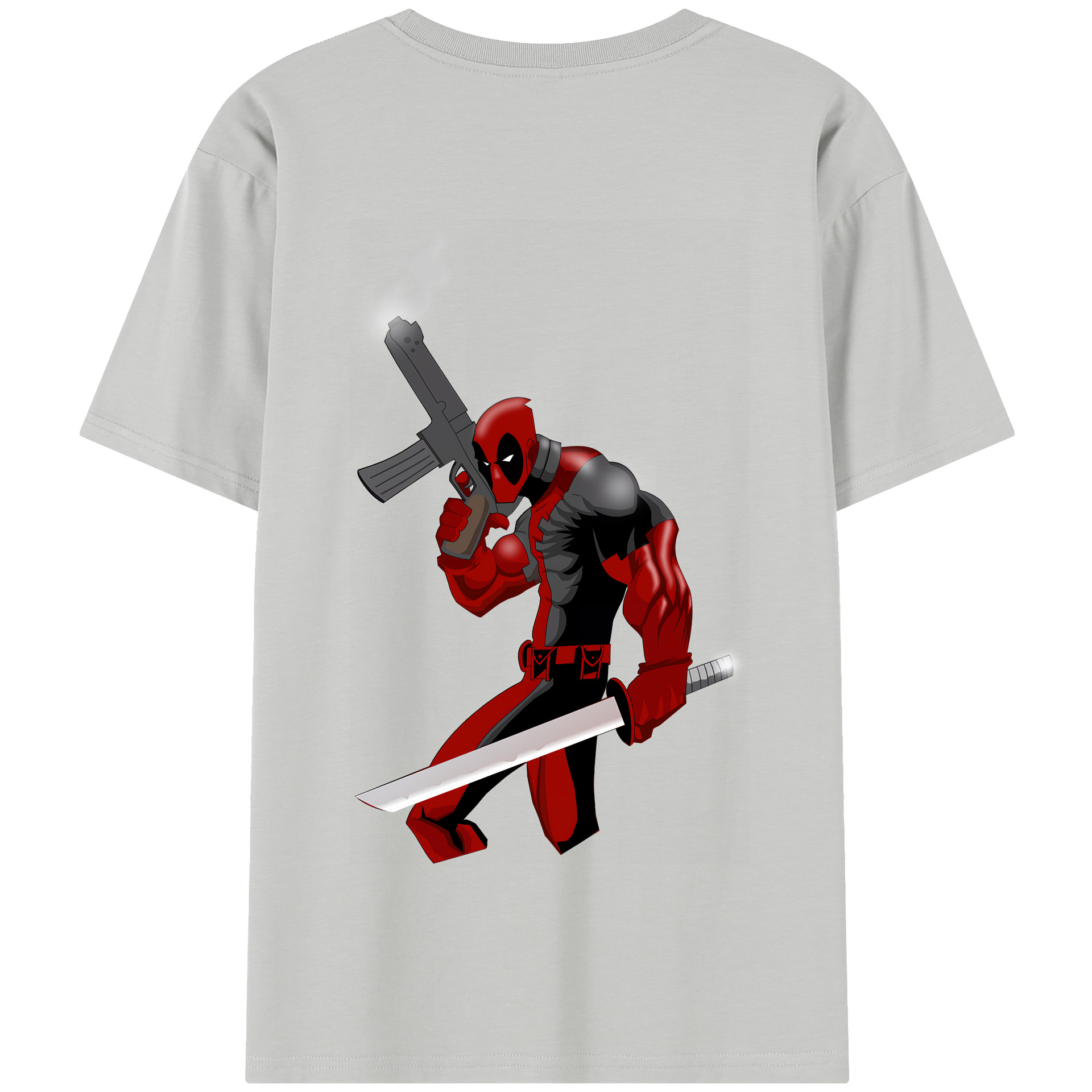 （画像用） Deadpool デッドプール 綿100％半袖Tシャツ（背面プリント）