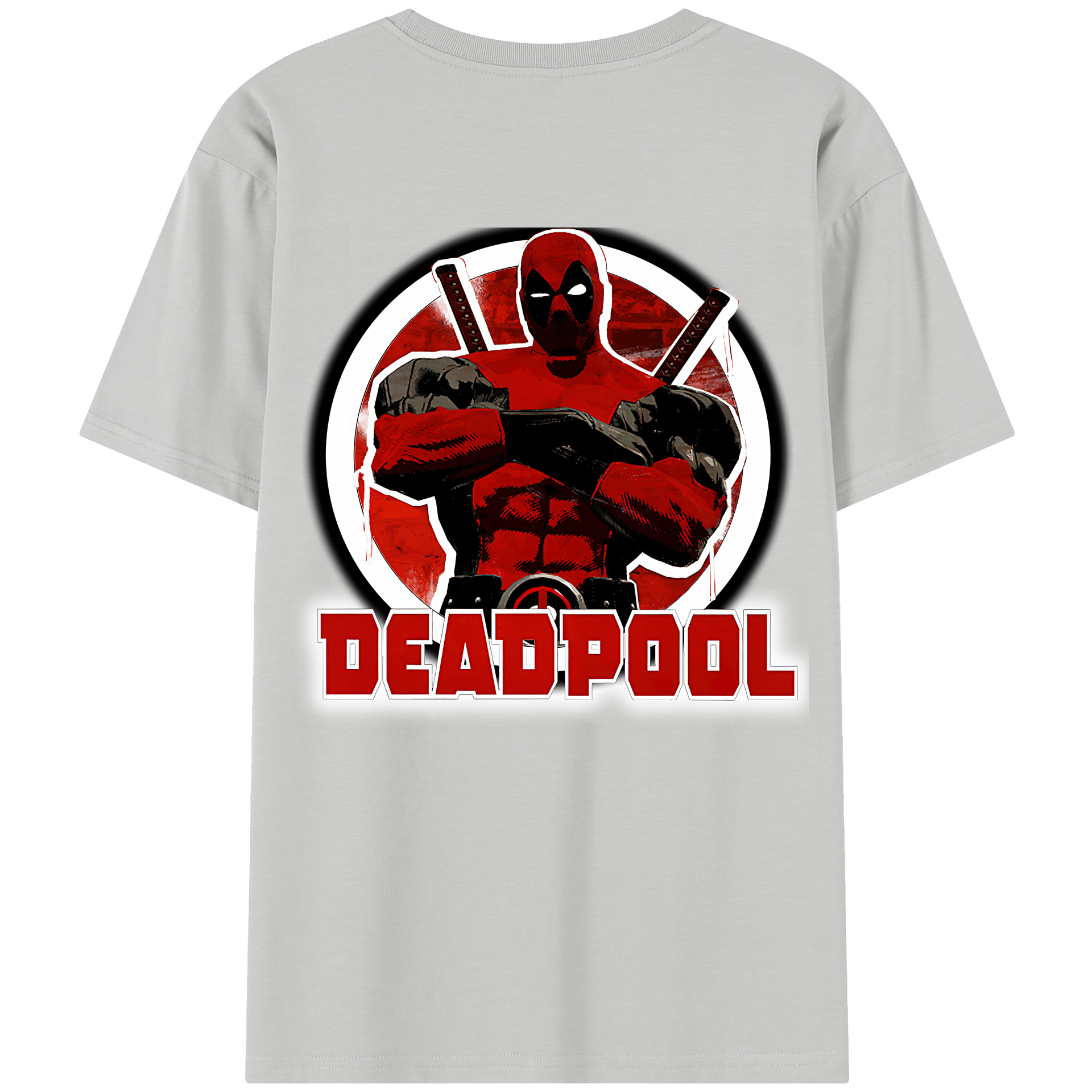 （画像用） Deadpool デッドプール 綿100％半袖Tシャツ（背面プリント）